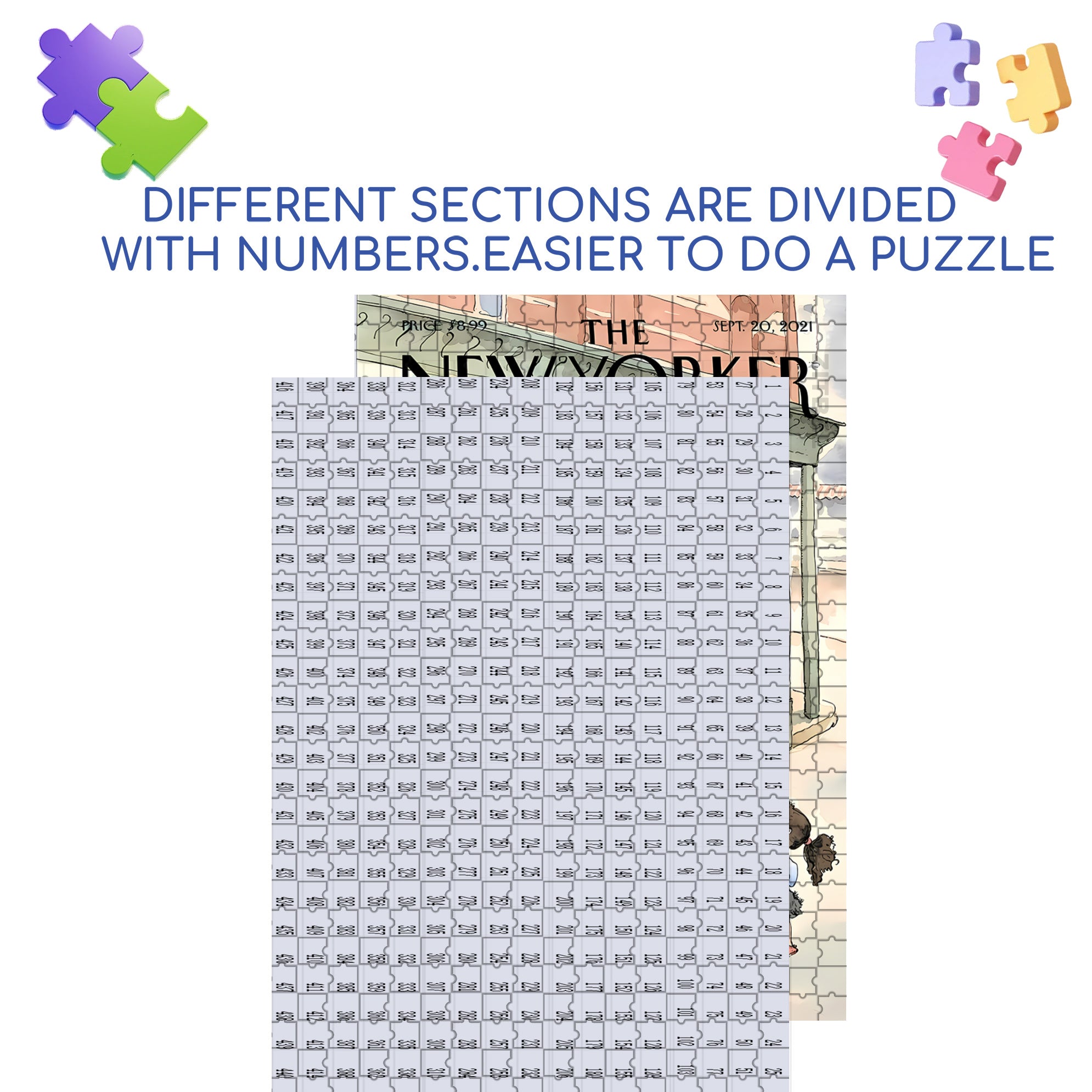 Back To  School Sale 500pcs/1000pcs Jigsaw Puzzle, Scratch-Resistant, Interactive Family Game & Brain-Boosting DIY Decor, Perfect for Halloween, Christmas & New Year Gifts, Family Puzzle Game