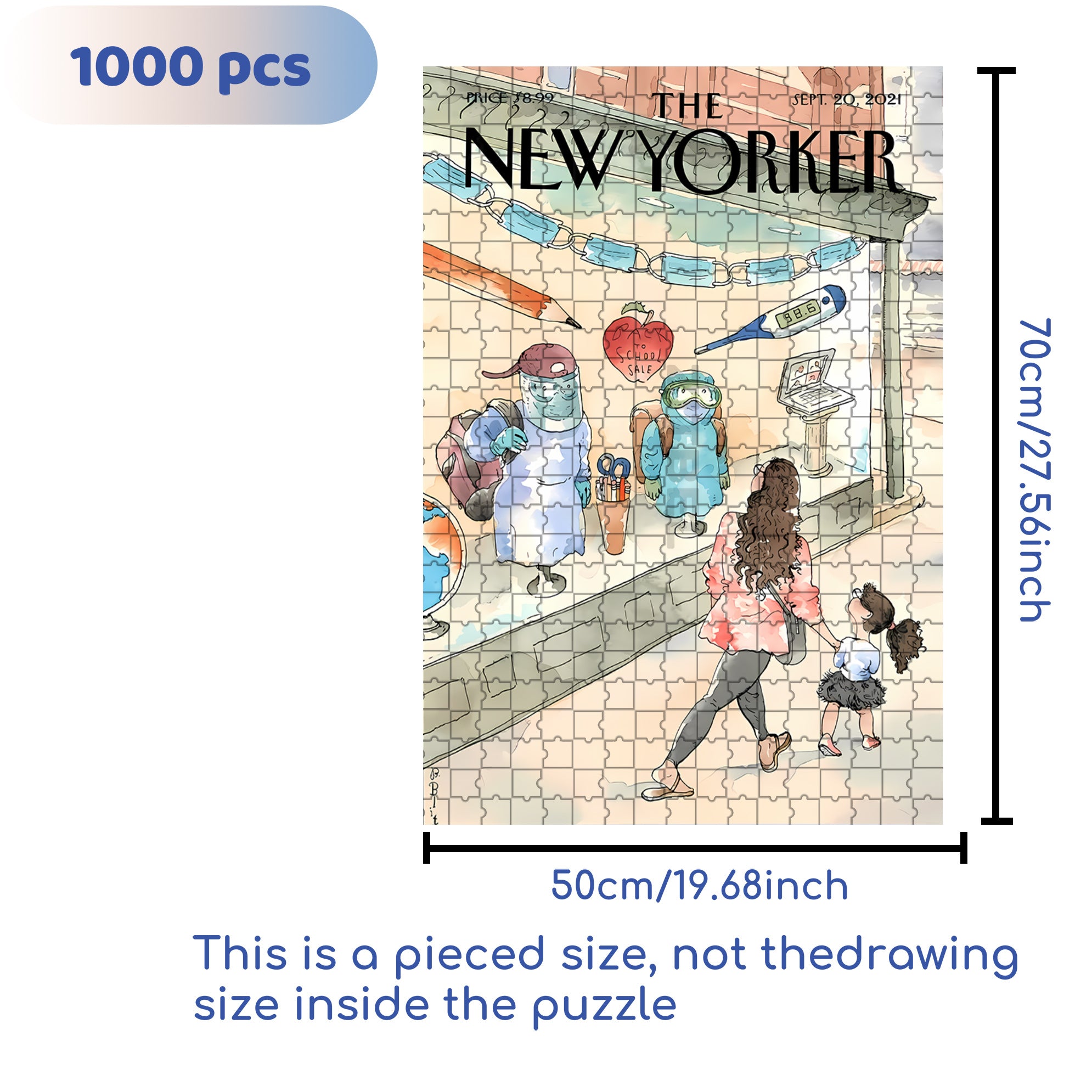 Back To  School Sale 500pcs/1000pcs Jigsaw Puzzle, Scratch-Resistant, Interactive Family Game & Brain-Boosting DIY Decor, Perfect for Halloween, Christmas & New Year Gifts, Family Puzzle Game