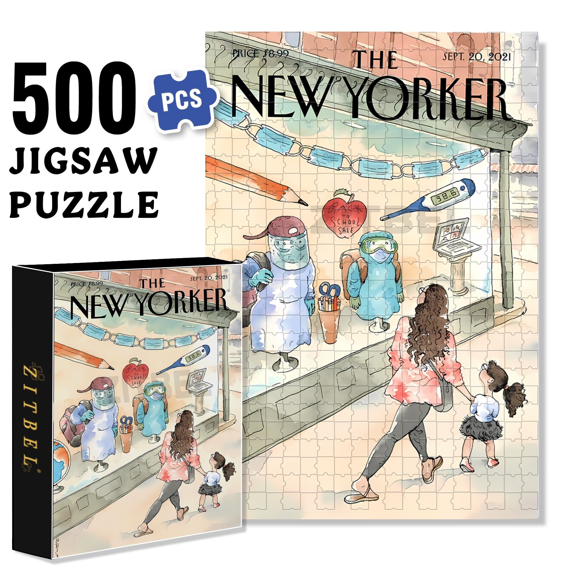 Back To  School Sale 500pcs/1000pcs Jigsaw Puzzle, Scratch-Resistant, Interactive Family Game & Brain-Boosting DIY Decor, Perfect for Halloween, Christmas & New Year Gifts, Family Puzzle Game