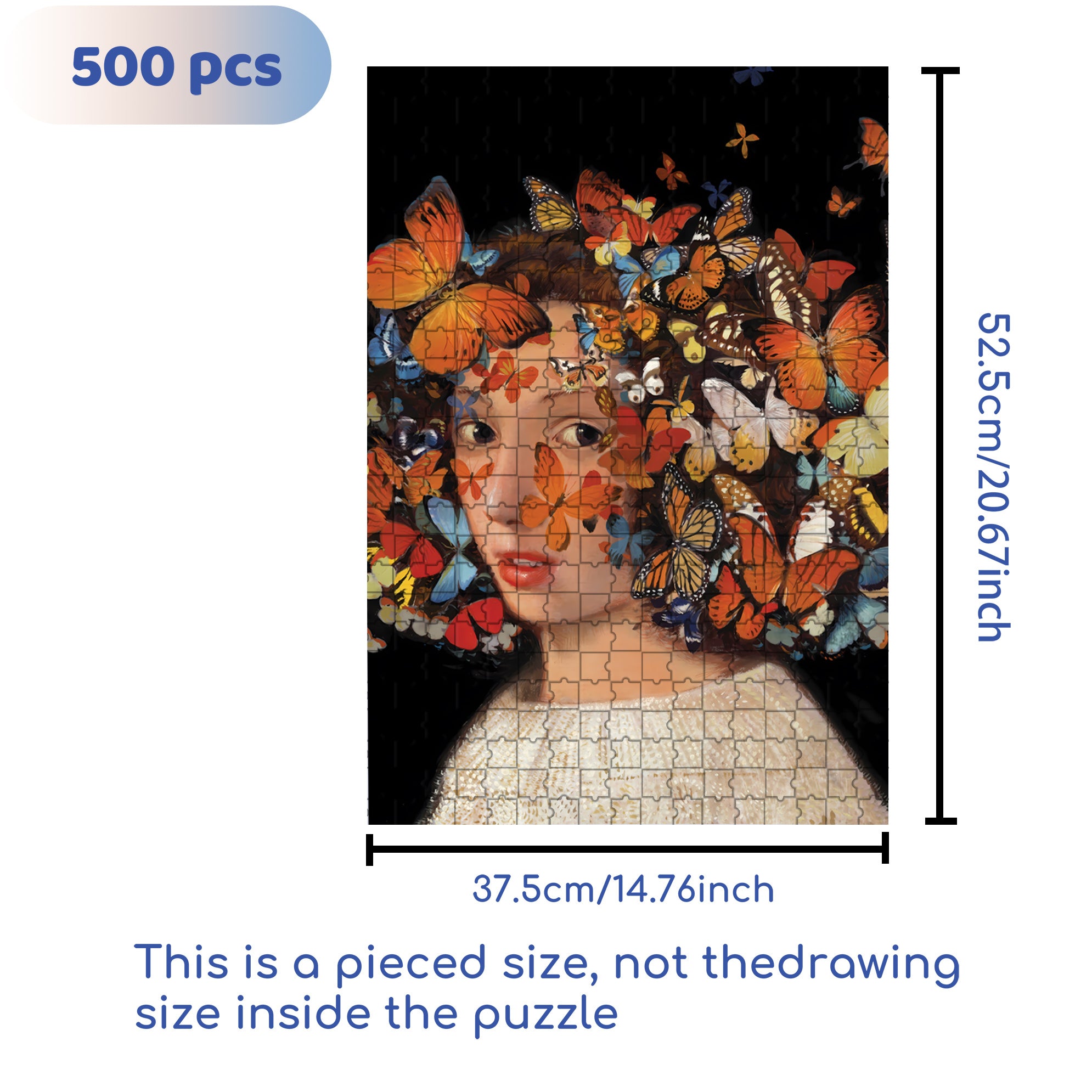 Bella 500pcs/1000pcs Jigsaw Puzzle, Scratch-Resistant, Interactive Family Game & Brain-Boosting DIY Decor, Perfect for Halloween, Christmas & New Year Gifts, Family Puzzle Game