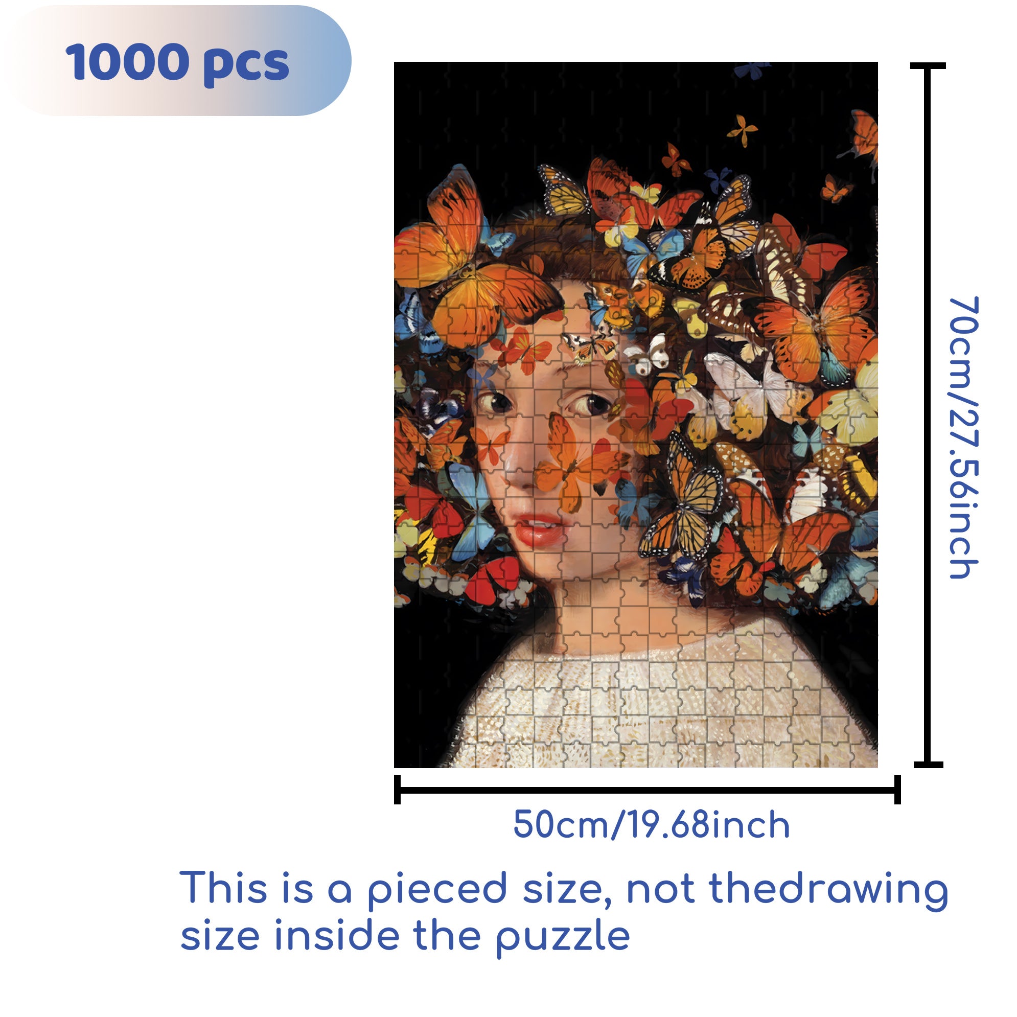 Bella 500pcs/1000pcs Jigsaw Puzzle, Scratch-Resistant, Interactive Family Game & Brain-Boosting DIY Decor, Perfect for Halloween, Christmas & New Year Gifts, Family Puzzle Game