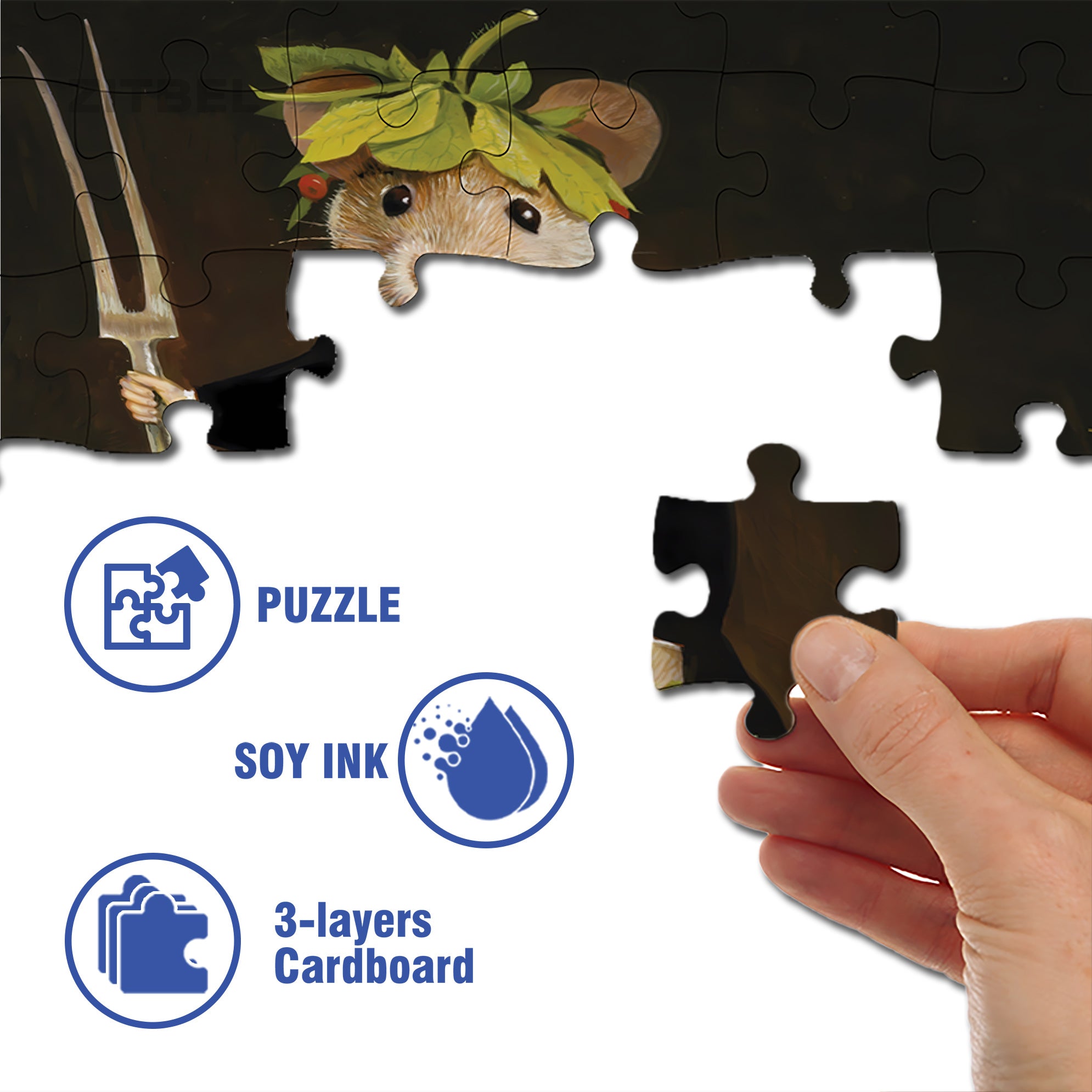 Berry Mary 500pcs/1000pcs Jigsaw Puzzle, Scratch-Resistant, Interactive Family Game & Brain-Boosting DIY Decor, Perfect for Halloween, Christmas & New Year Gifts, Family Puzzle Game