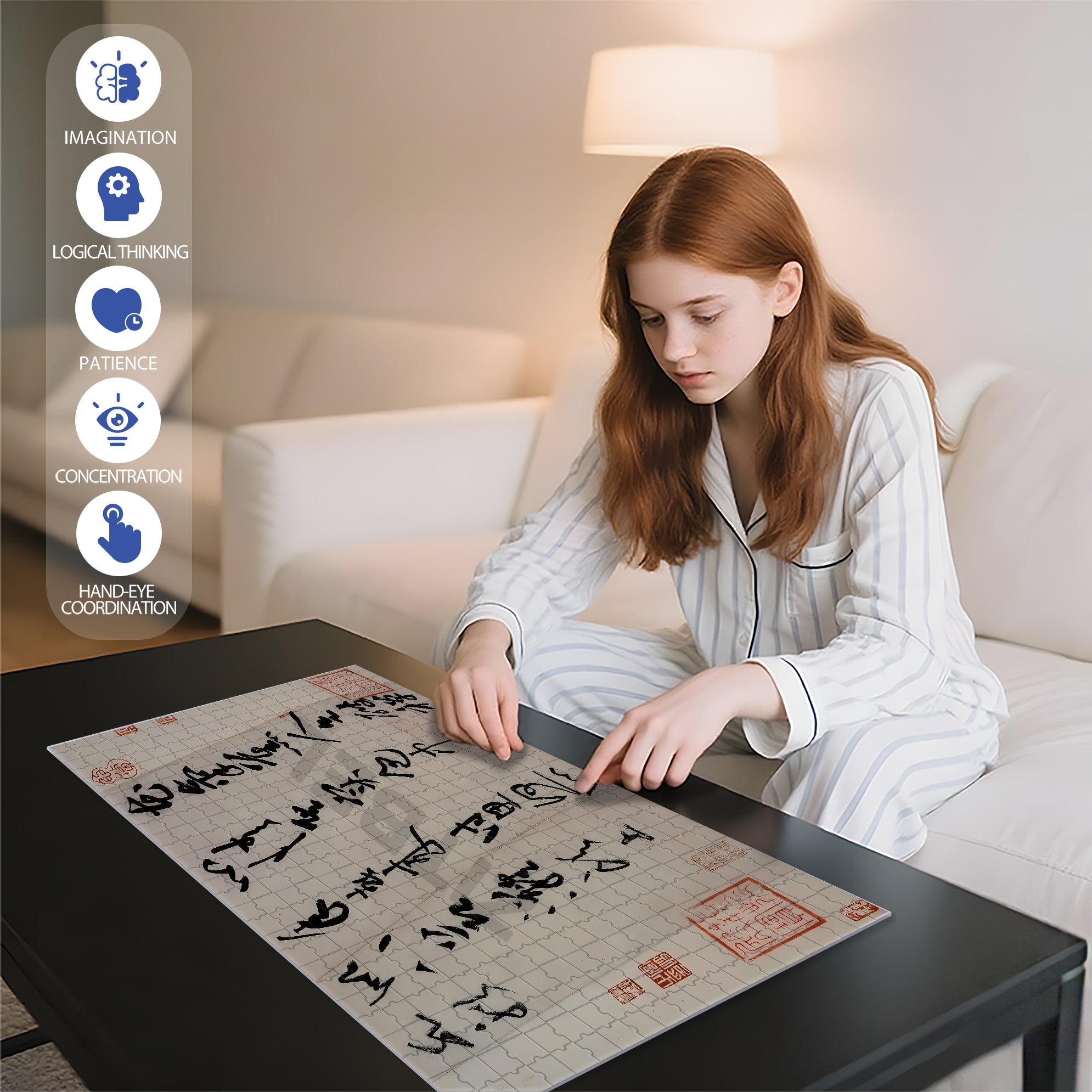 Besotted by Flower Vapors 500pcs/1000pcs Jigsaw Puzzle, Scratch-Resistant, Interactive Family Game & Brain-Boosting DIY Decor, Perfect for Halloween, Christmas & New Year Gifts, Family Puzzle Game