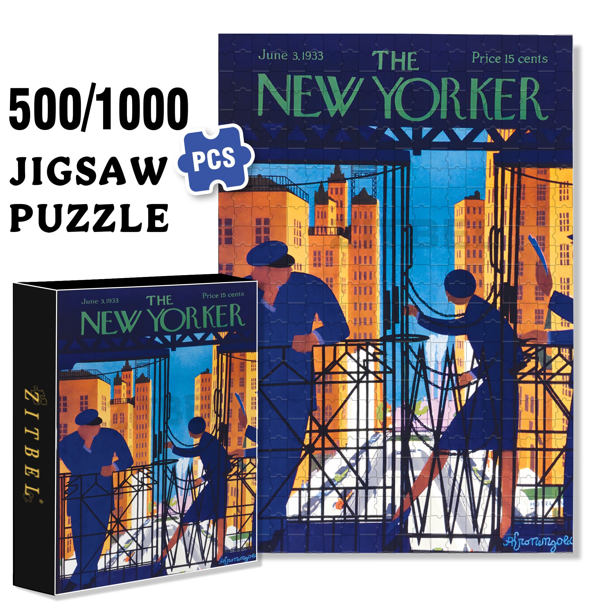 Between Cars 500pcs/1000pcs Jigsaw Puzzle, Scratch-Resistant, Interactive Family Game & Brain-Boosting DIY Decor, Perfect for Halloween, Christmas & New Year Gifts, Family Puzzle Game