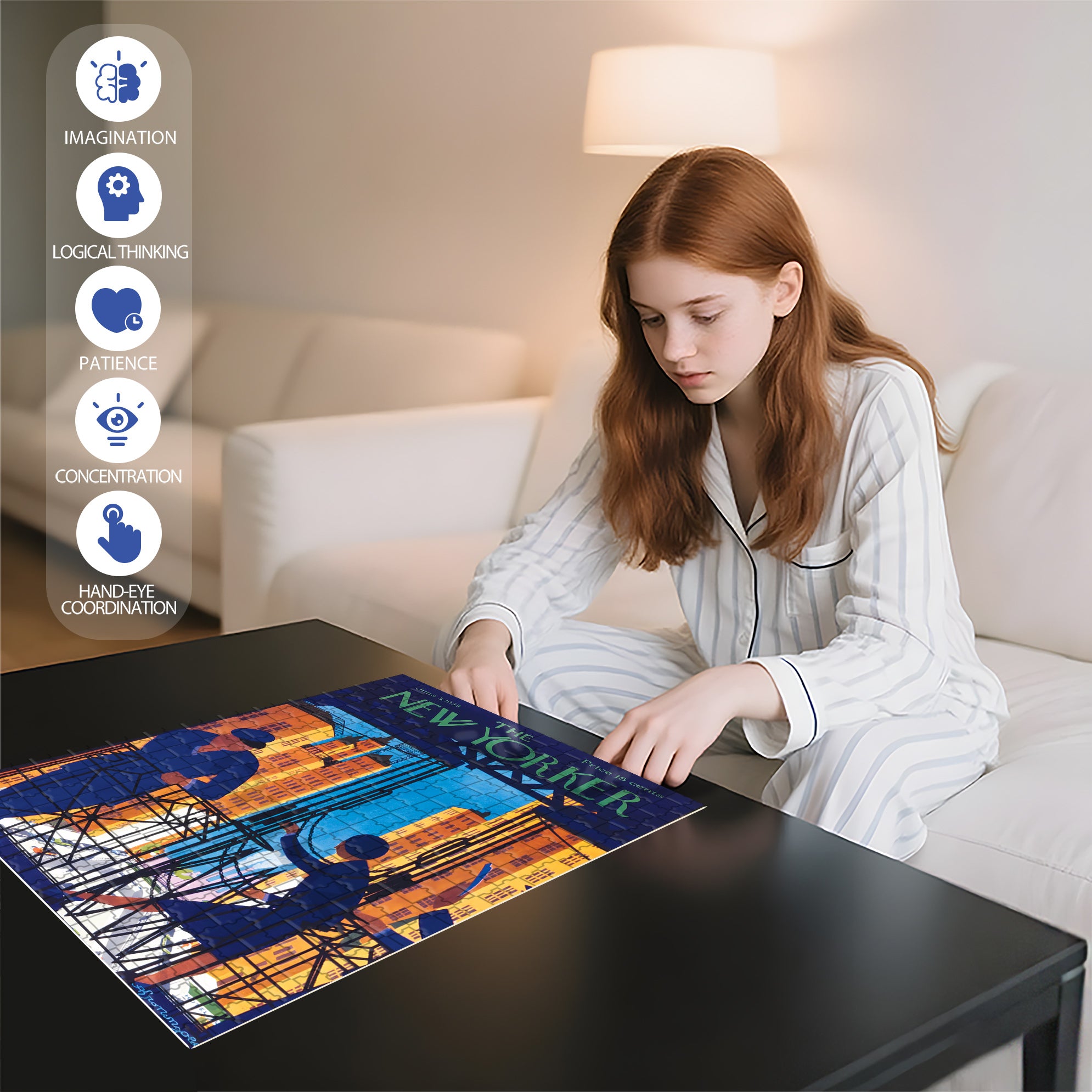Between Cars 500pcs/1000pcs Jigsaw Puzzle, Scratch-Resistant, Interactive Family Game & Brain-Boosting DIY Decor, Perfect for Halloween, Christmas & New Year Gifts, Family Puzzle Game
