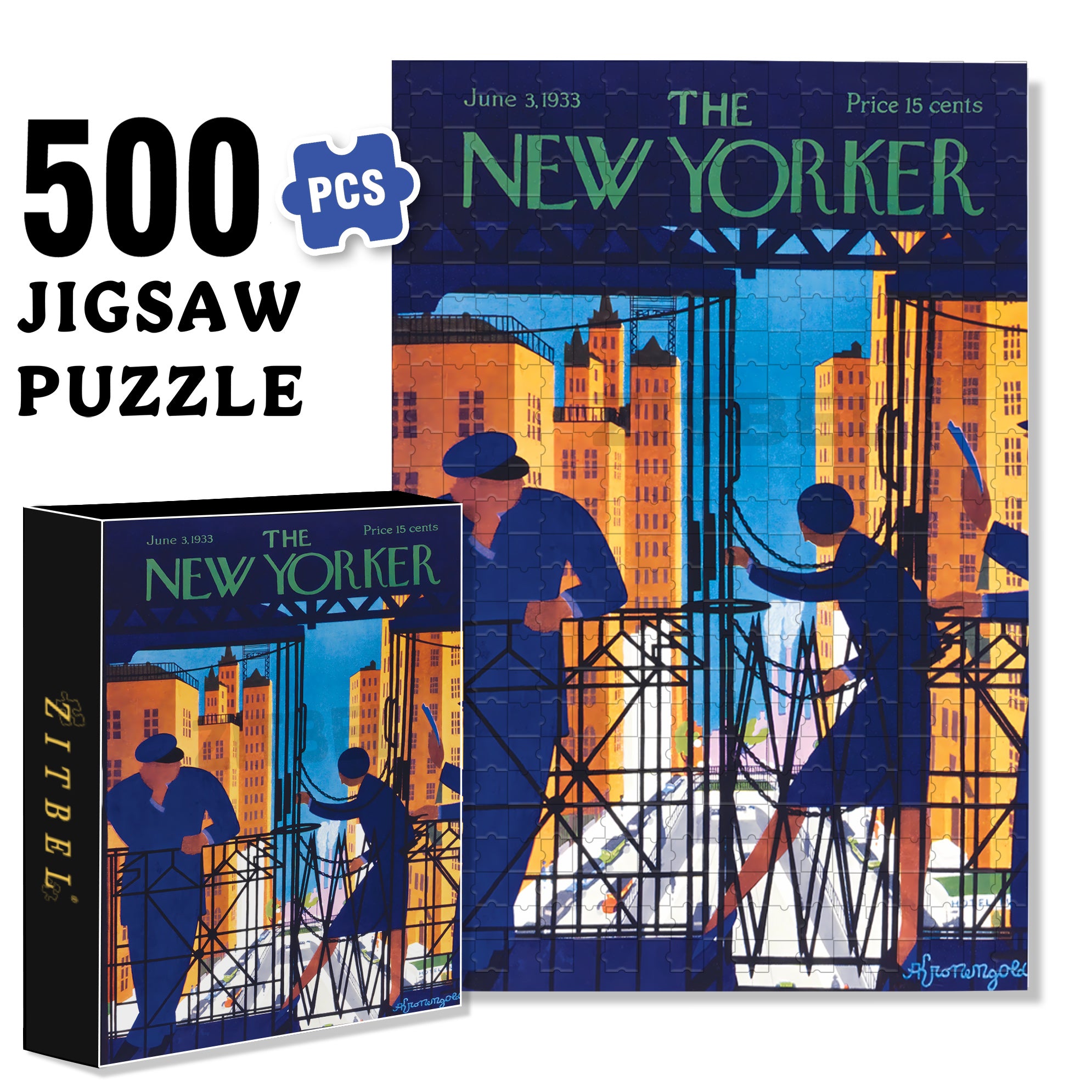 Between Cars 500pcs/1000pcs Jigsaw Puzzle, Scratch-Resistant, Interactive Family Game & Brain-Boosting DIY Decor, Perfect for Halloween, Christmas & New Year Gifts, Family Puzzle Game