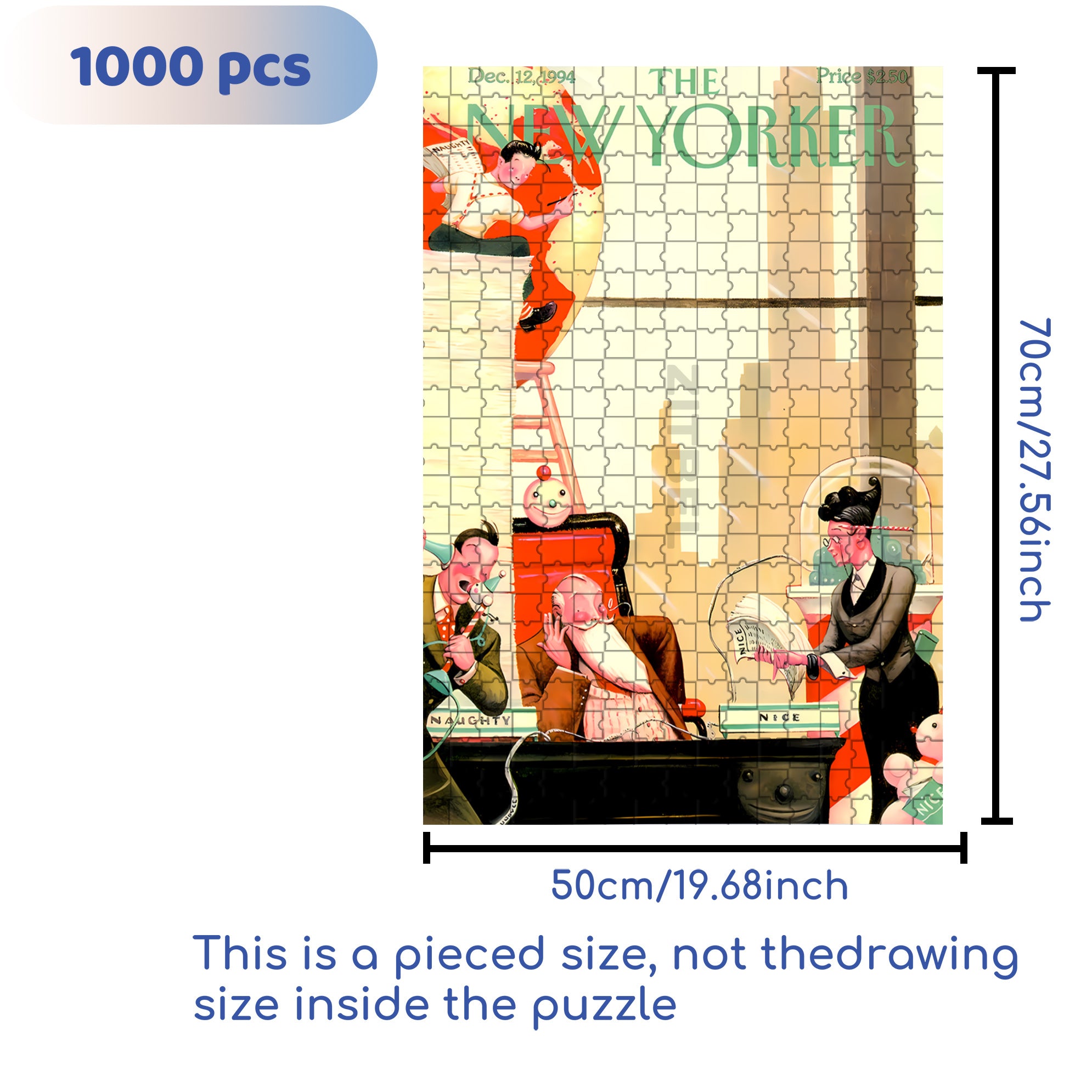 Big Boss 500pcs/1000pcs Jigsaw Puzzle, Scratch-Resistant, Interactive Family Game & Brain-Boosting DIY Decor, Perfect for Halloween, Christmas & New Year Gifts, Family Puzzle Game