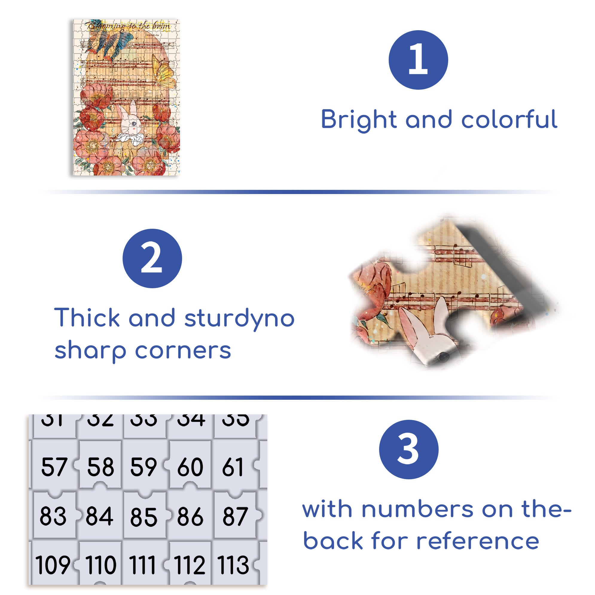 Blooming To The Brim 500pcs/1000pcs Jigsaw Puzzle, Scratch-Resistant, Interactive Family Game & Brain-Boosting DIY Decor, Perfect for Halloween, Christmas & New Year Gifts, Family Puzzle Game