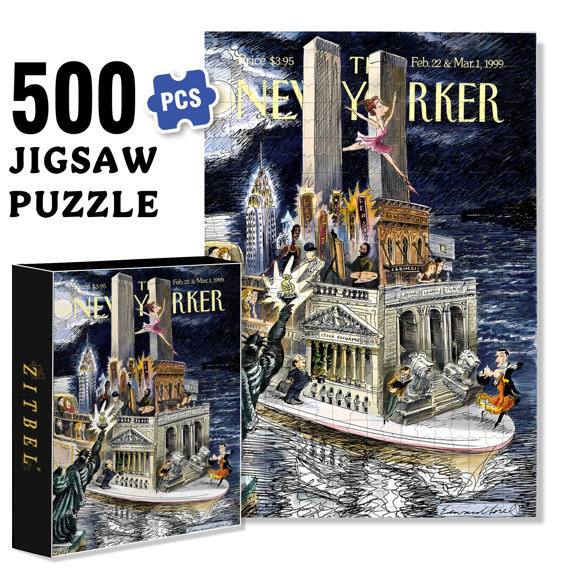City Cruise 500pcs/1000pcs Jigsaw Puzzle, Scratch-Resistant, Interactive Family Game & Brain-Boosting DIY Decor, Perfect for Halloween, Christmas & New Year Gifts, Family Puzzle Game