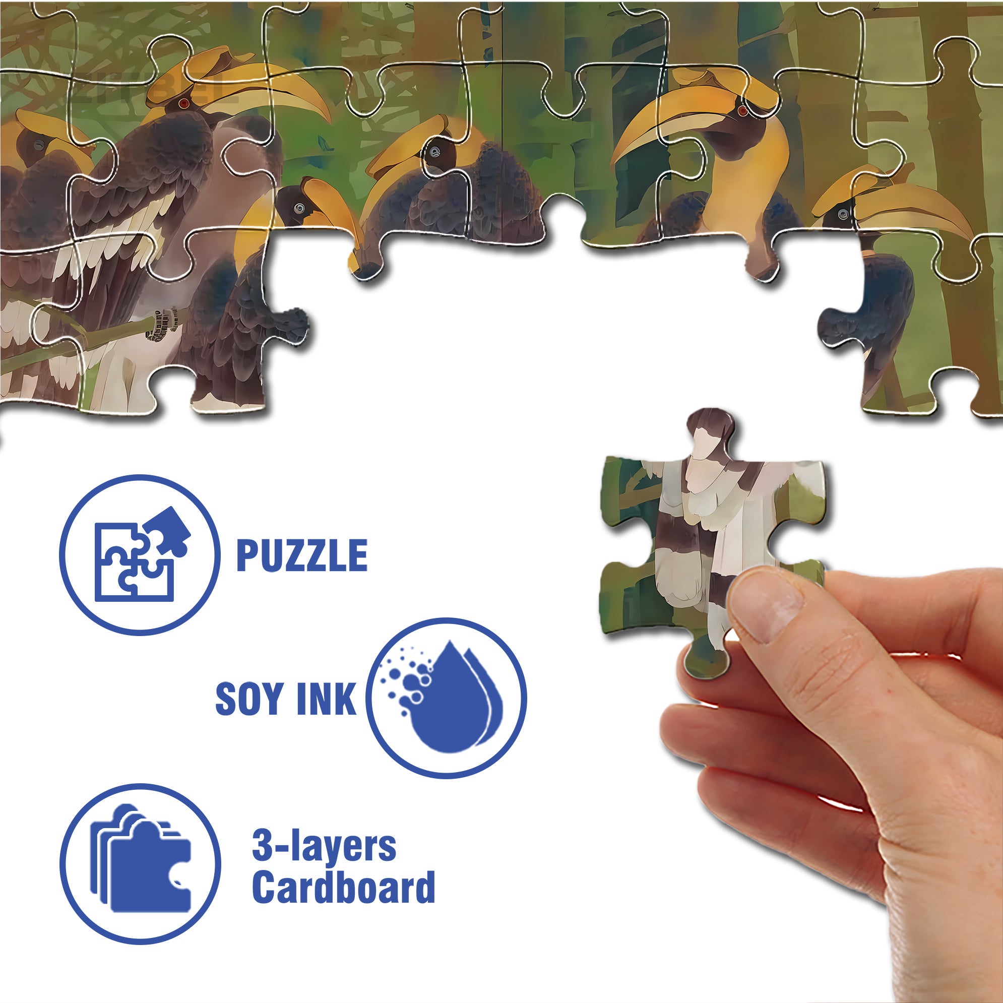 Deep In The Bamboo Forest 500pcs/1000pcs Jigsaw Puzzle, Scratch-Resistant, Interactive Family Game & Brain-Boosting DIY Decor, Perfect for Halloween, Christmas & New Year Gifts, Family Puzzle Game