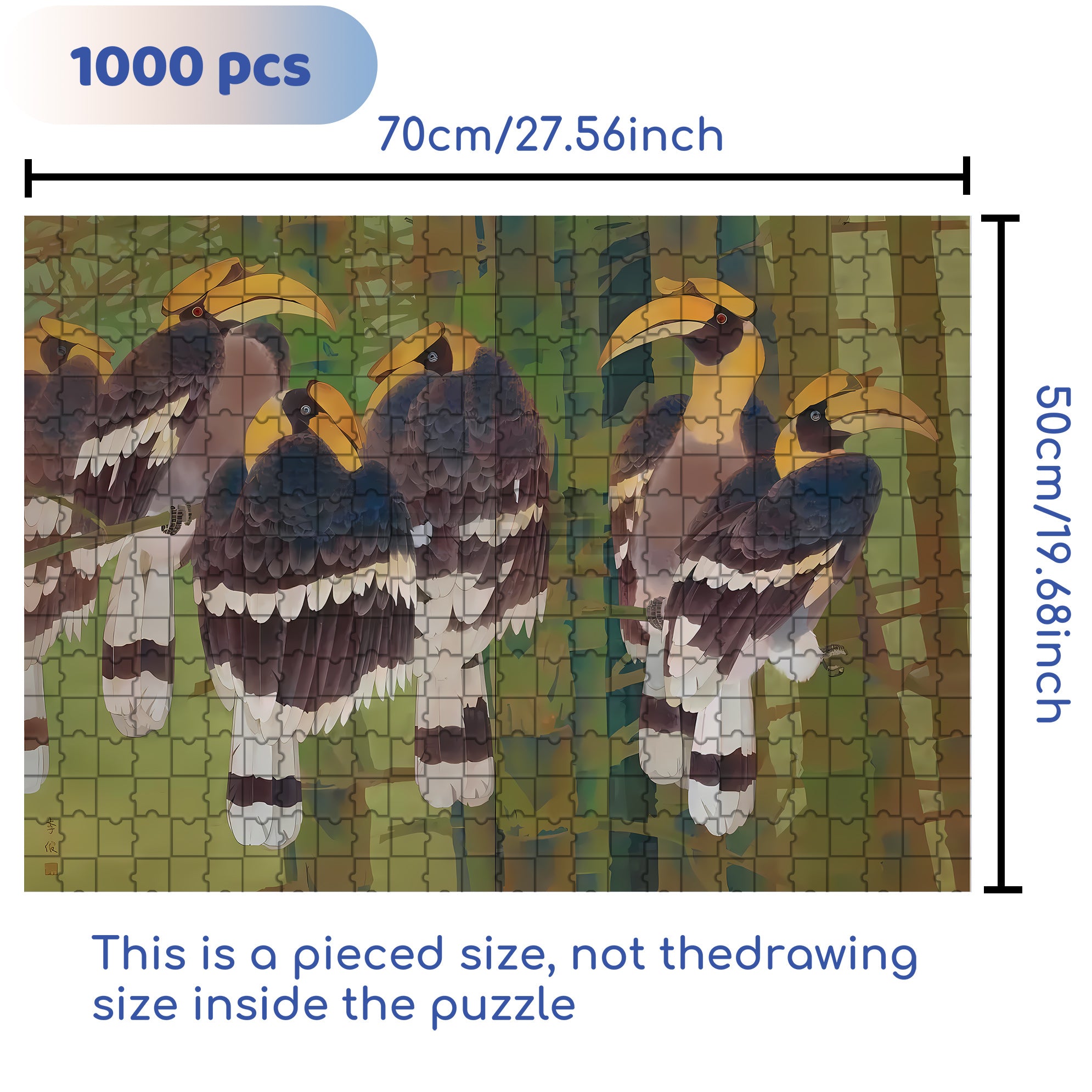 Deep In The Bamboo Forest 500pcs/1000pcs Jigsaw Puzzle, Scratch-Resistant, Interactive Family Game & Brain-Boosting DIY Decor, Perfect for Halloween, Christmas & New Year Gifts, Family Puzzle Game