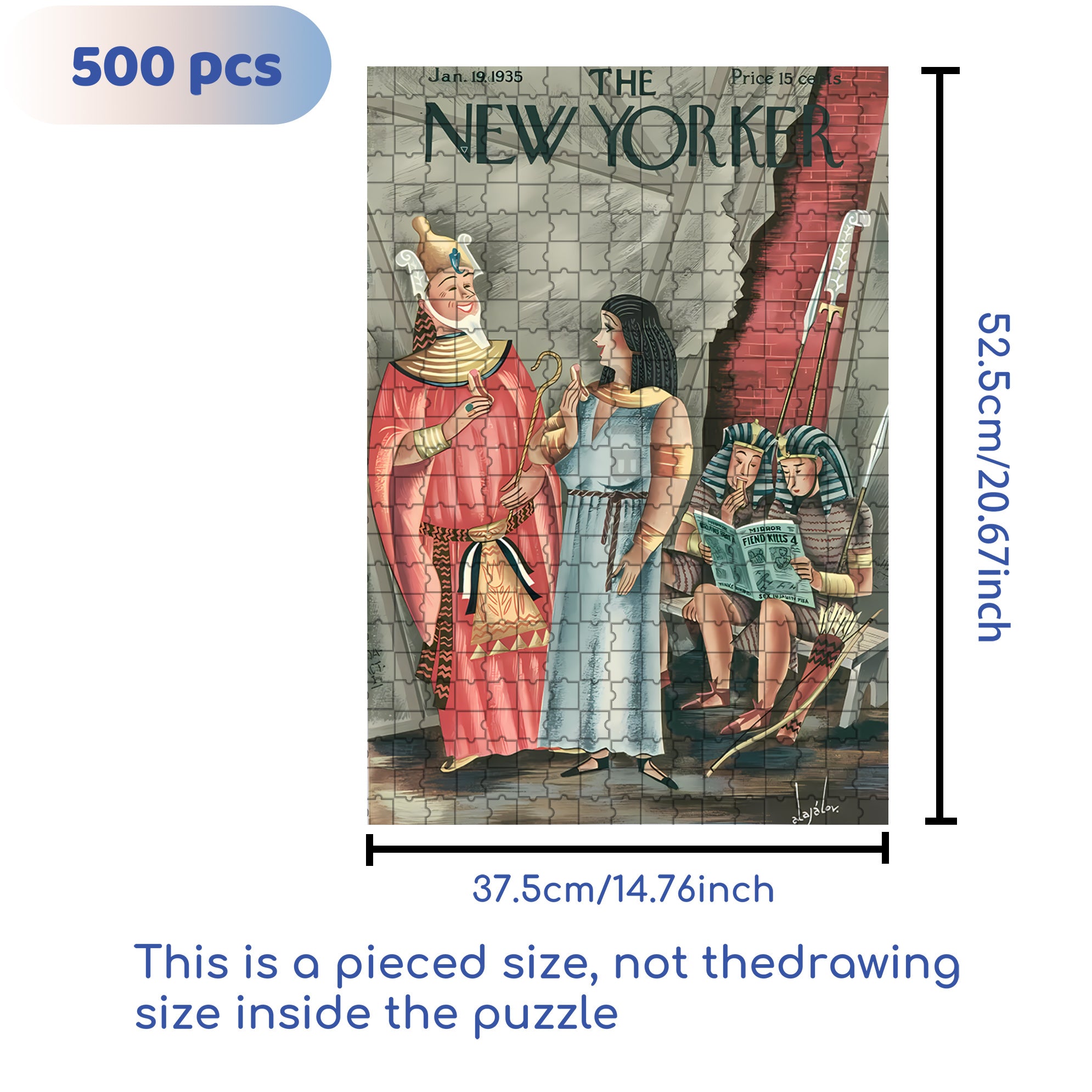Egyptian Actor 500pcs/1000pcs Jigsaw Puzzle, Scratch-Resistant, Interactive Family Game & Brain-Boosting DIY Decor, Perfect for Halloween, Christmas & New Year Gifts, Family Puzzle Game