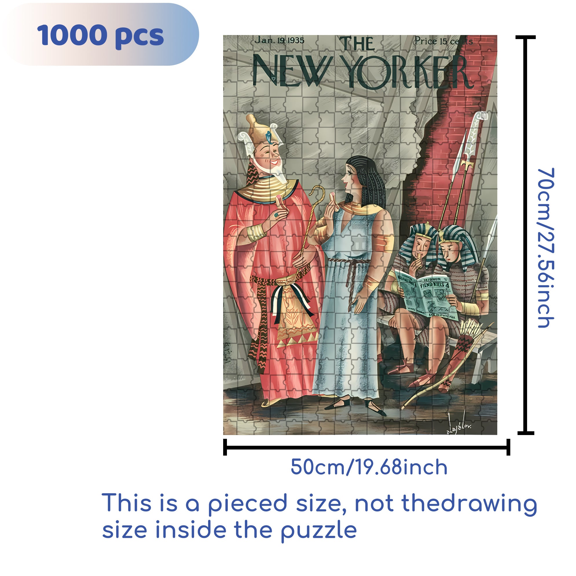 Egyptian Actor 500pcs/1000pcs Jigsaw Puzzle, Scratch-Resistant, Interactive Family Game & Brain-Boosting DIY Decor, Perfect for Halloween, Christmas & New Year Gifts, Family Puzzle Game