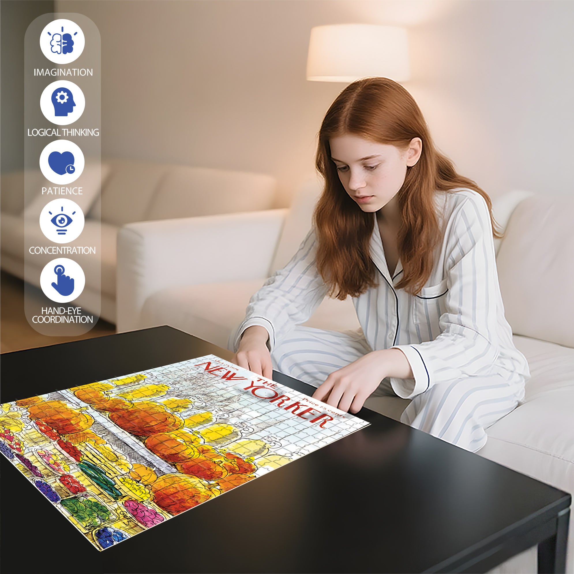Farm Stand 500pcs/1000pcs Jigsaw Puzzle, Scratch-Resistant, Interactive Family Game & Brain-Boosting DIY Decor, Perfect for Halloween, Christmas & New Year Gifts, Family Puzzle Game