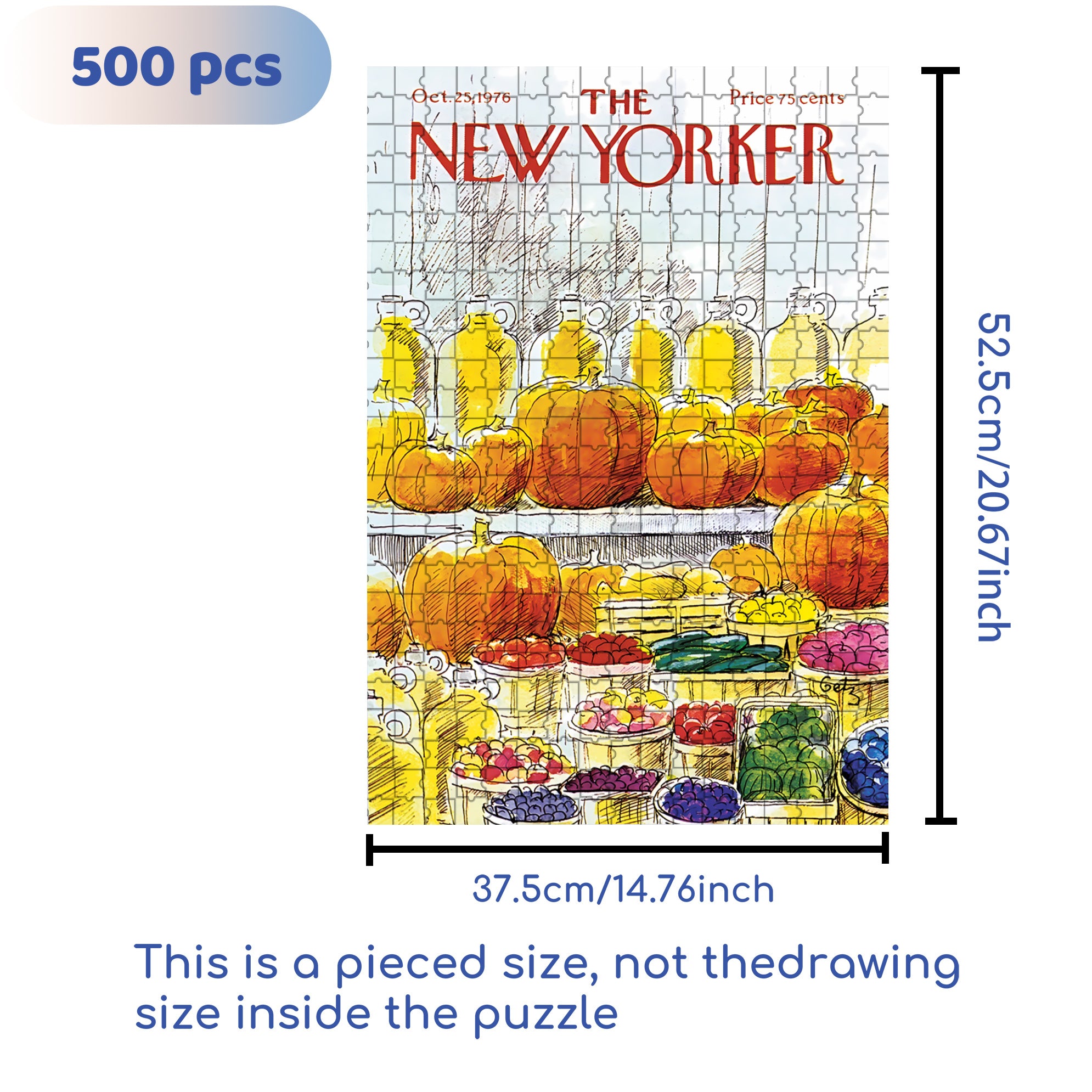 Farm Stand 500pcs/1000pcs Jigsaw Puzzle, Scratch-Resistant, Interactive Family Game & Brain-Boosting DIY Decor, Perfect for Halloween, Christmas & New Year Gifts, Family Puzzle Game