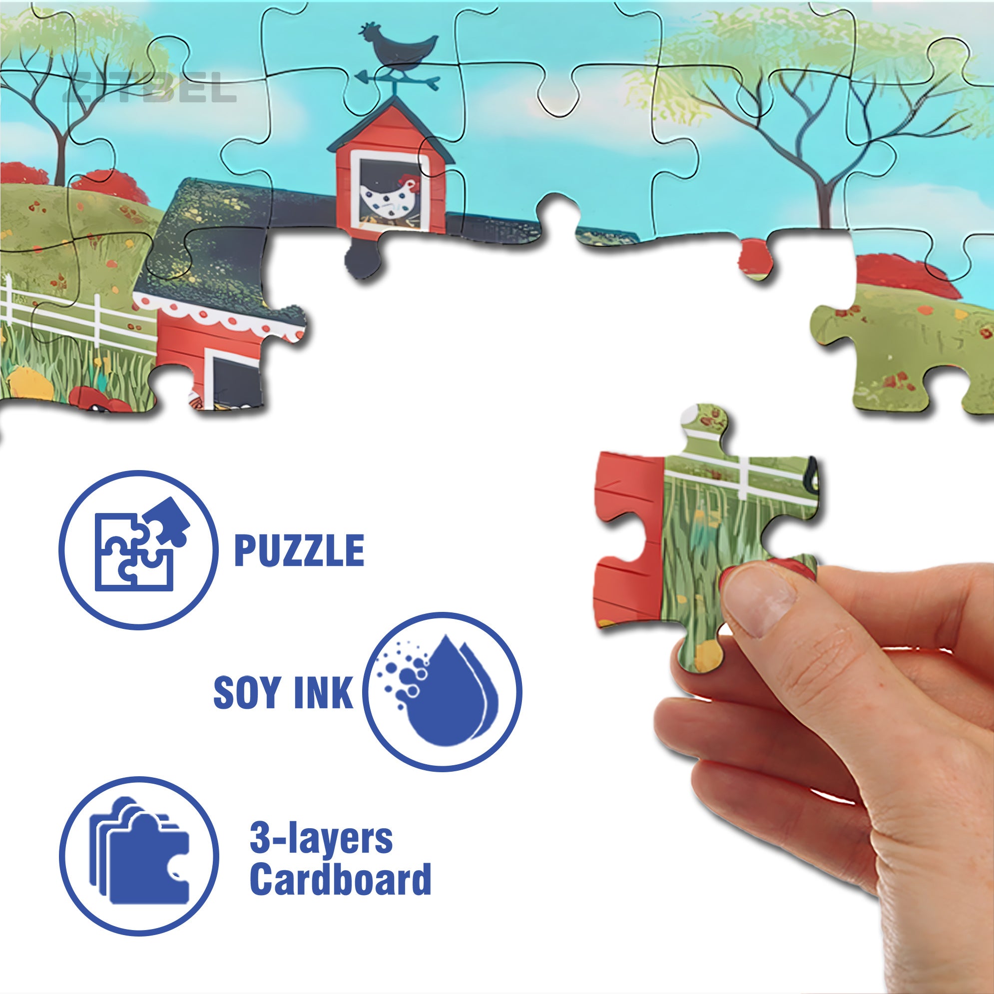 Feeding and Gathering 500pcs/1000pcs Jigsaw Puzzle, Scratch-Resistant, Interactive Family Game & Brain-Boosting DIY Decor, Perfect for Halloween, Christmas & New Year Gifts, Family Puzzle Game
