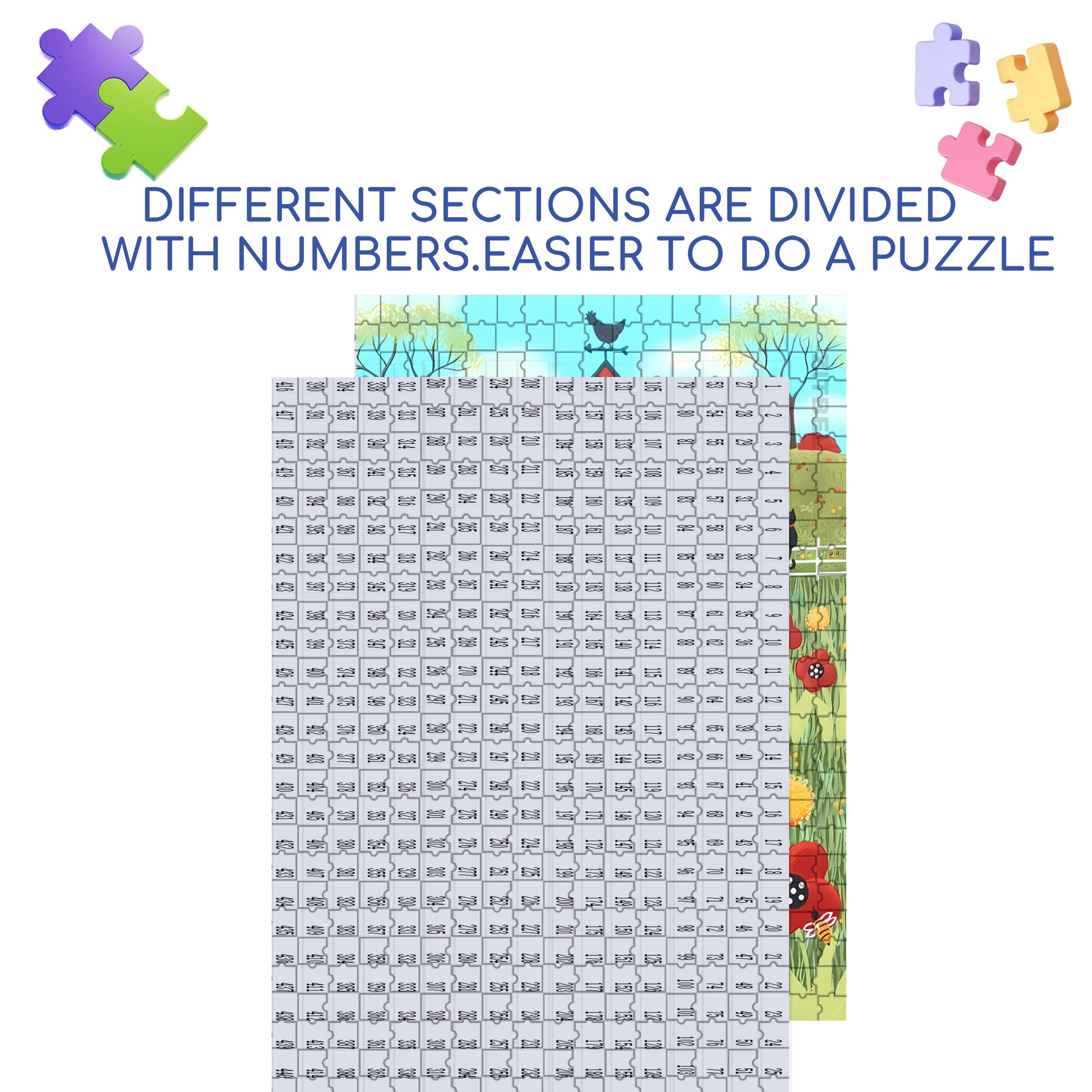 Feeding and Gathering 500pcs/1000pcs Jigsaw Puzzle, Scratch-Resistant, Interactive Family Game & Brain-Boosting DIY Decor, Perfect for Halloween, Christmas & New Year Gifts, Family Puzzle Game