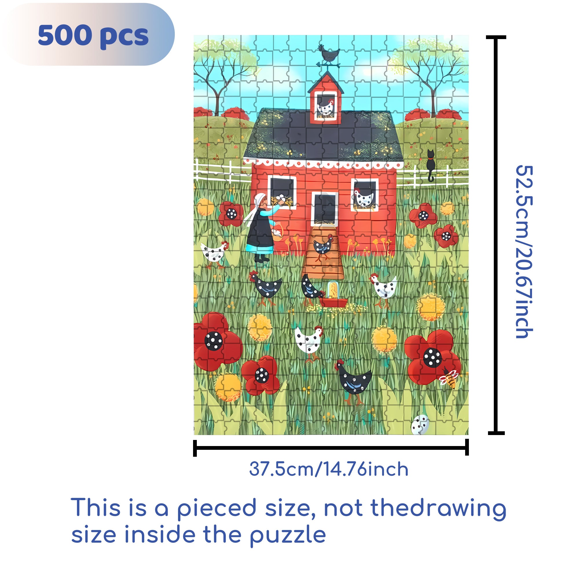 Feeding and Gathering 500pcs/1000pcs Jigsaw Puzzle, Scratch-Resistant, Interactive Family Game & Brain-Boosting DIY Decor, Perfect for Halloween, Christmas & New Year Gifts, Family Puzzle Game