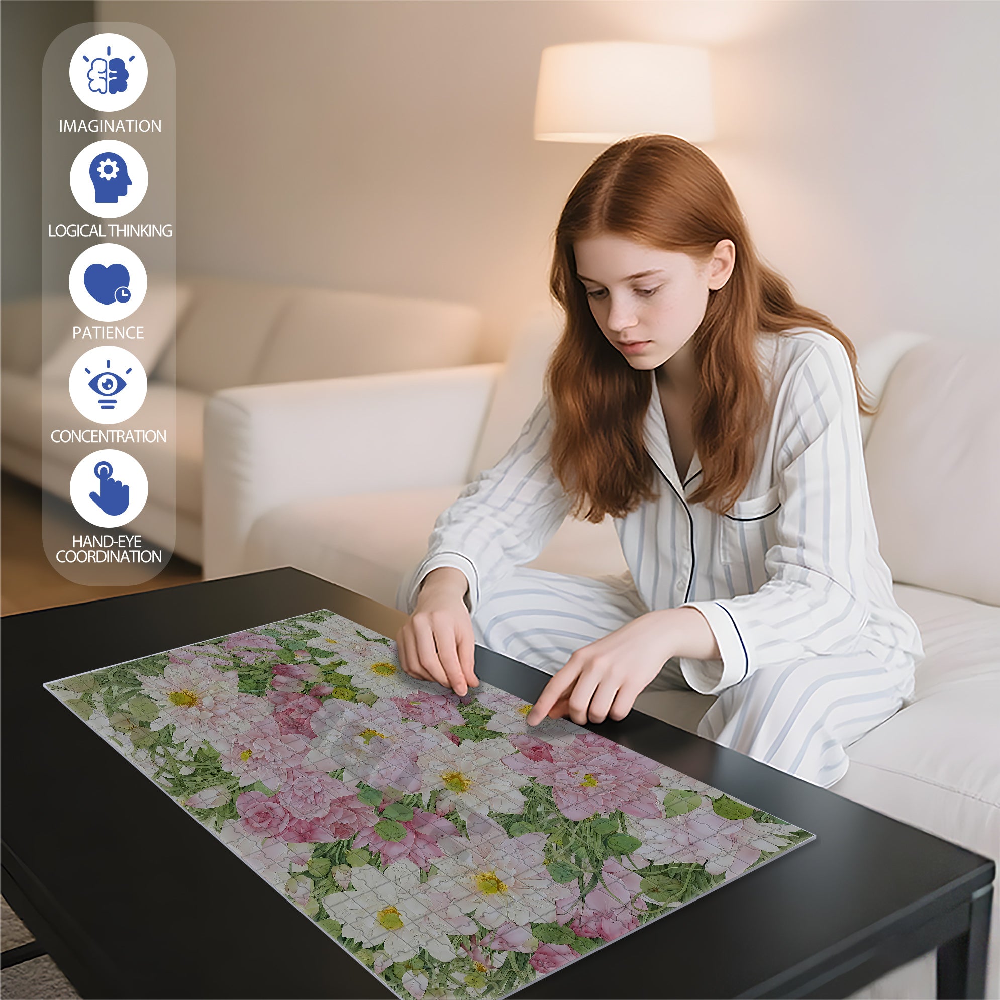Fresh And Refined 500pcs/1000pcs Jigsaw Puzzle, Scratch-Resistant, Interactive Family Game & Brain-Boosting DIY Decor, Perfect for Halloween, Christmas & New Year Gifts, Family Puzzle Game