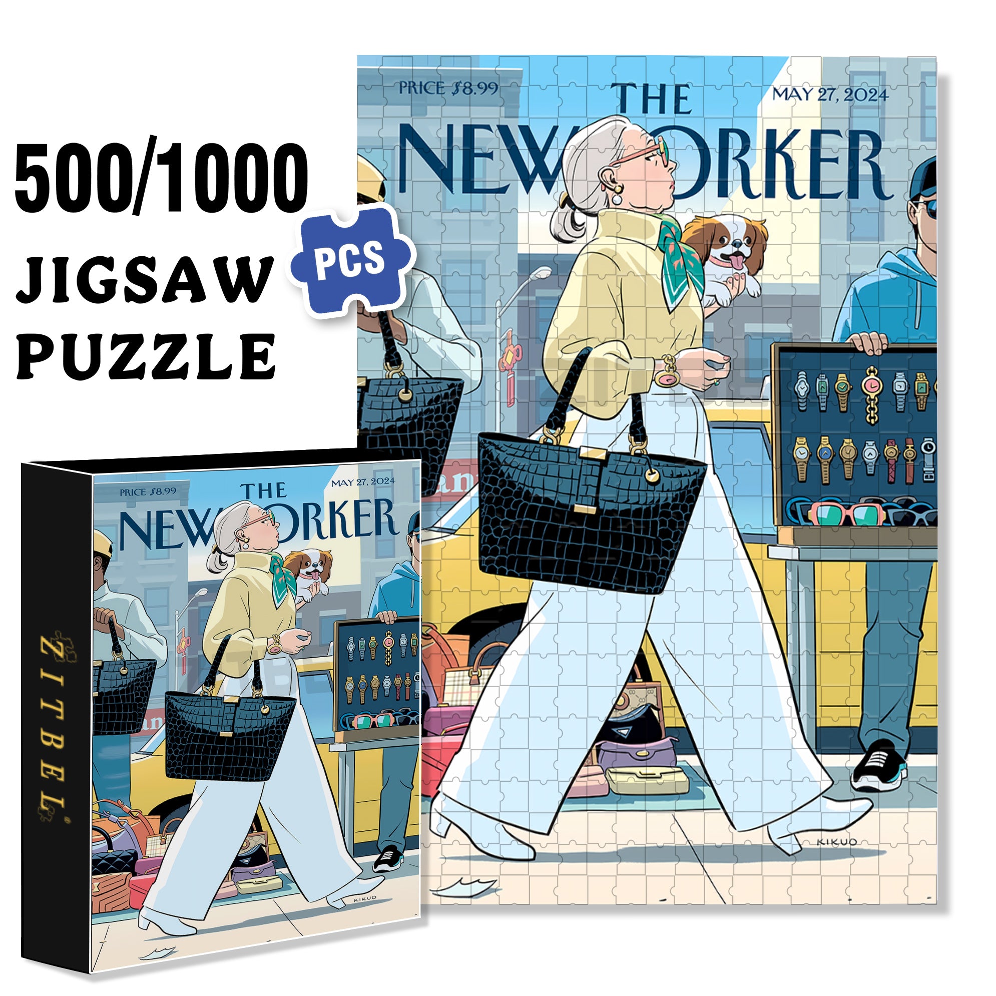 Genuine Style 500pcs/1000pcs Jigsaw Puzzle, Scratch-Resistant, Interactive Family Game & Brain-Boosting DIY Decor, Perfect for Halloween, Christmas & New Year Gifts, Family Puzzle Game