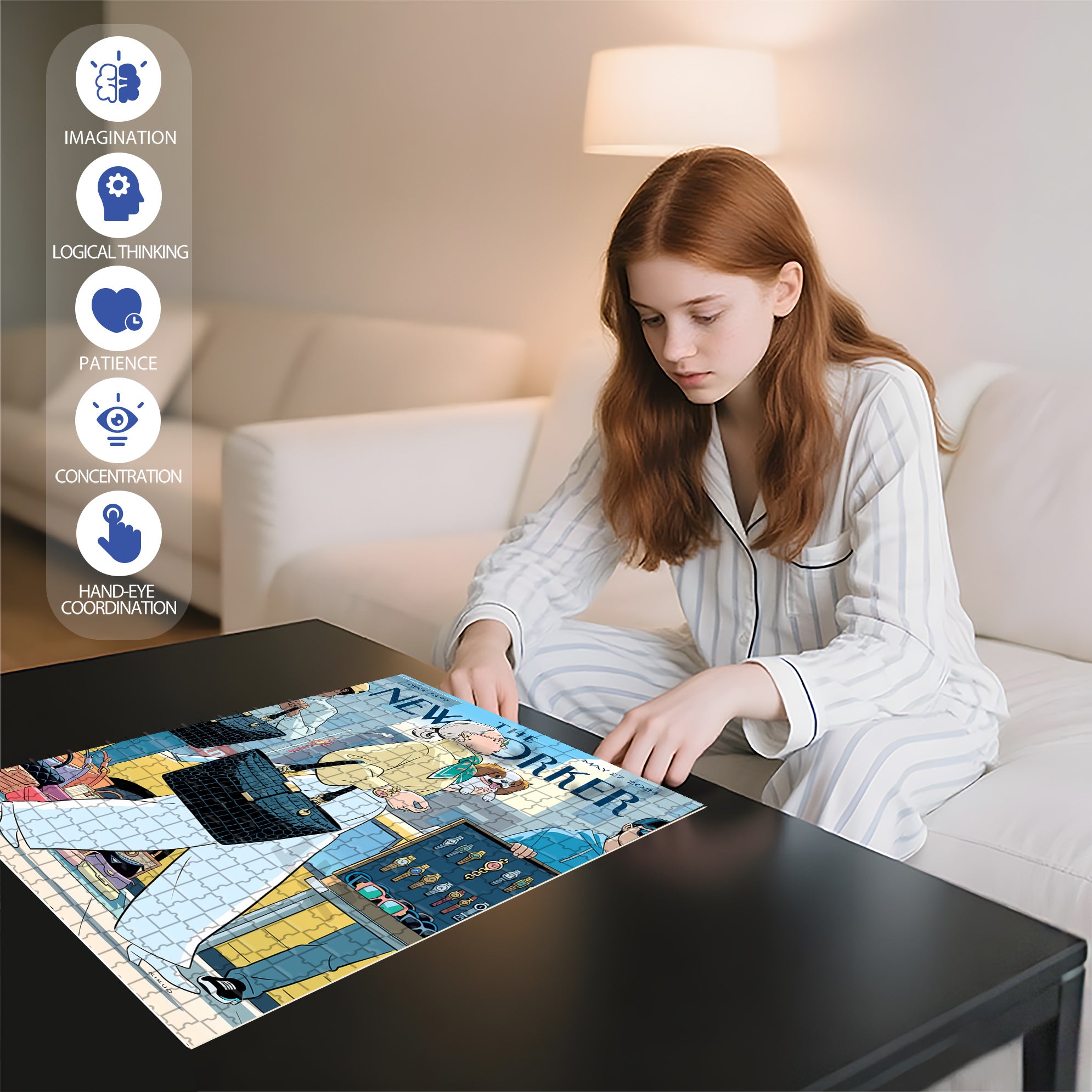 Genuine Style 500pcs/1000pcs Jigsaw Puzzle, Scratch-Resistant, Interactive Family Game & Brain-Boosting DIY Decor, Perfect for Halloween, Christmas & New Year Gifts, Family Puzzle Game