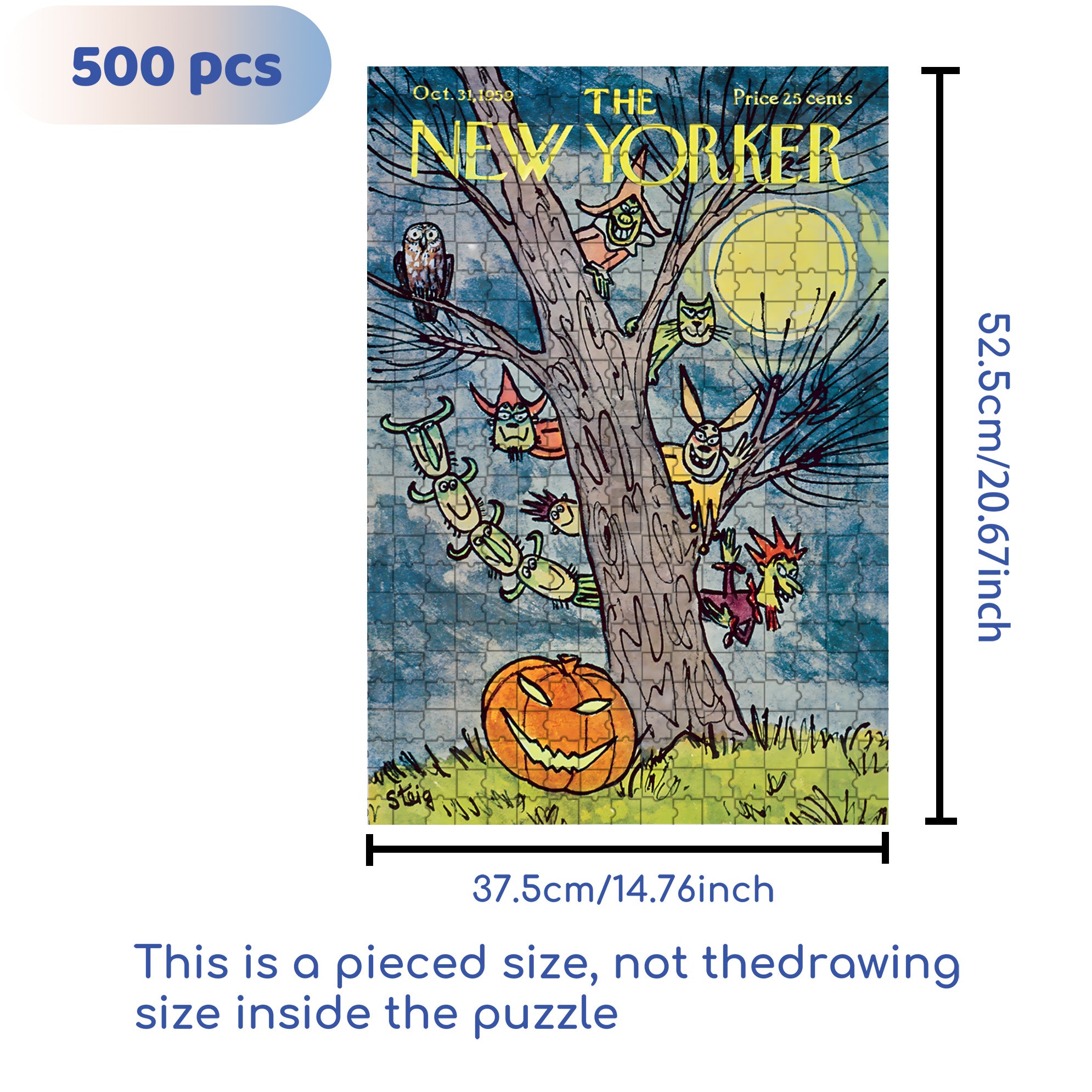 Innocent Eyes 2 500pcs/1000pcs Jigsaw Puzzle, Scratch-Resistant, Interactive Family Game & Brain-Boosting DIY Decor, Perfect for Halloween, Christmas & New Year Gifts, Family Puzzle Game