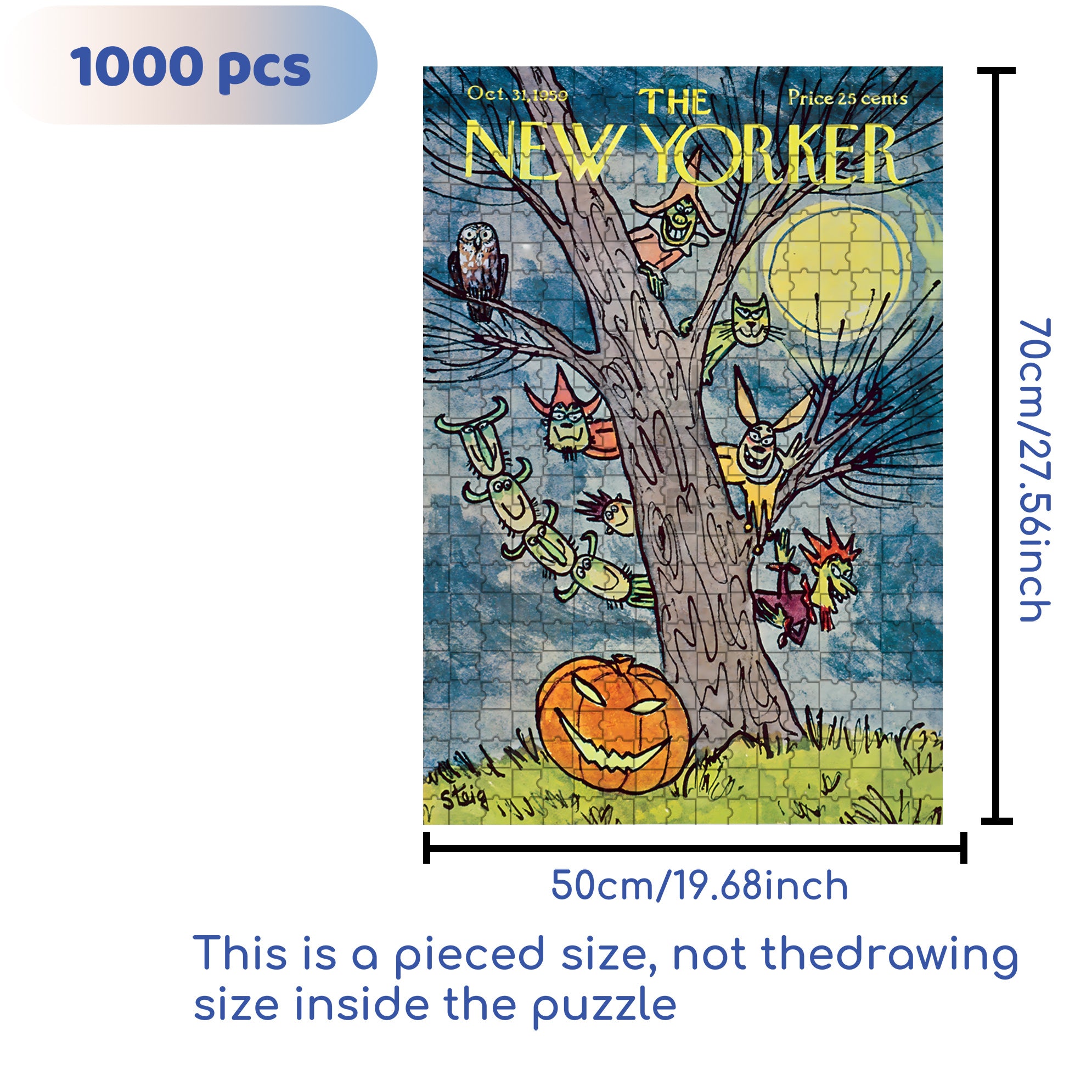 Innocent Eyes 2 500pcs/1000pcs Jigsaw Puzzle, Scratch-Resistant, Interactive Family Game & Brain-Boosting DIY Decor, Perfect for Halloween, Christmas & New Year Gifts, Family Puzzle Game