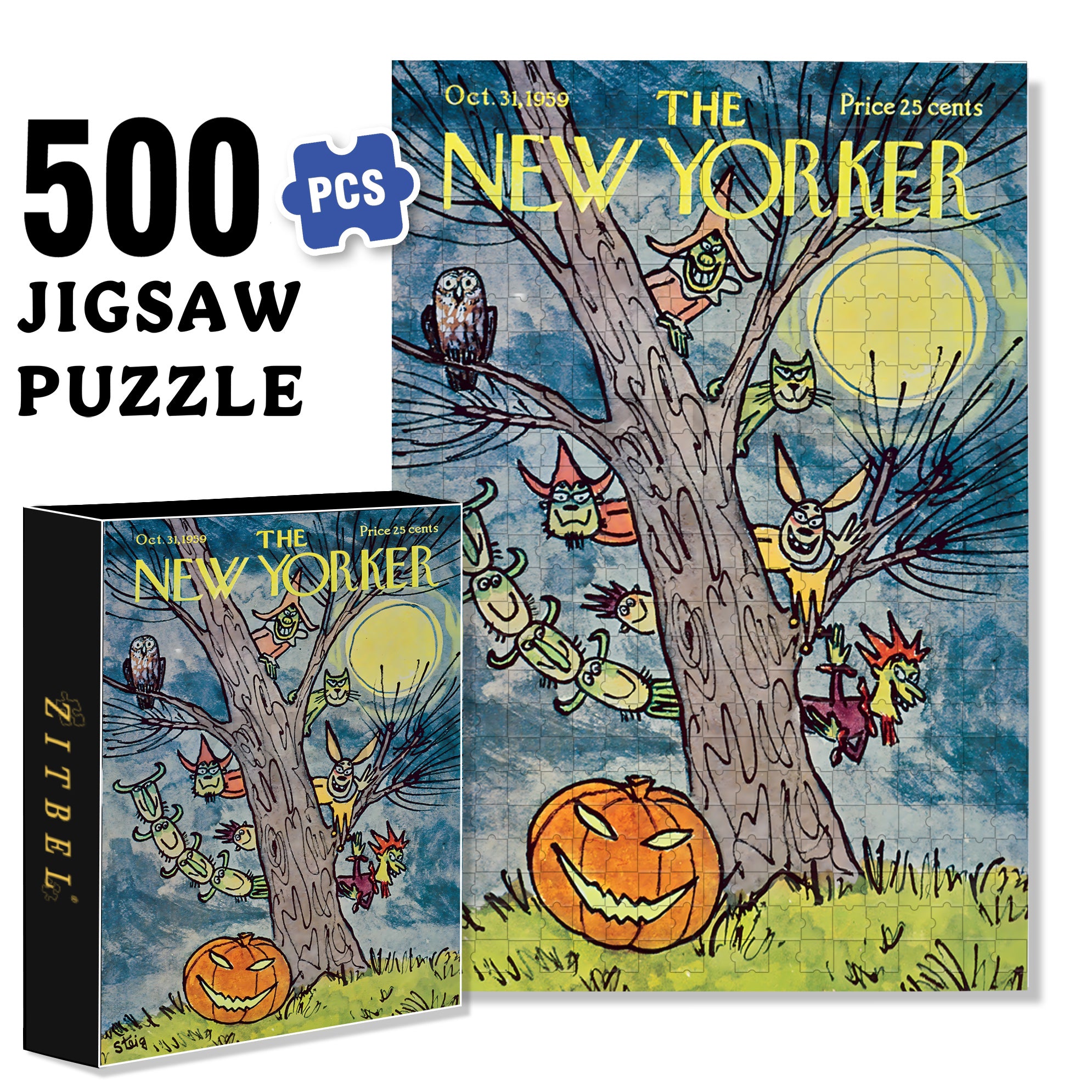 Innocent Eyes 2 500pcs/1000pcs Jigsaw Puzzle, Scratch-Resistant, Interactive Family Game & Brain-Boosting DIY Decor, Perfect for Halloween, Christmas & New Year Gifts, Family Puzzle Game