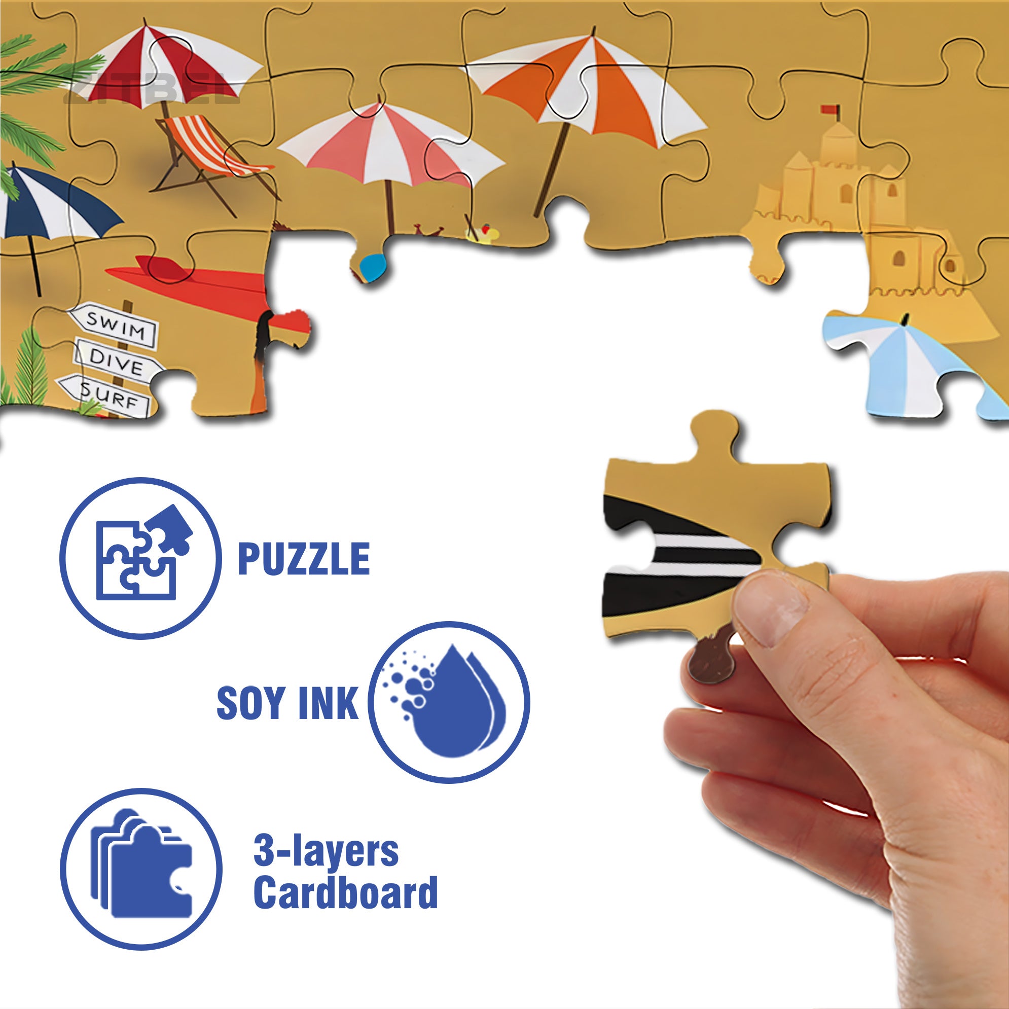 Like Surfing 500pcs/1000pcs Jigsaw Puzzle, Scratch-Resistant, Interactive Family Game & Brain-Boosting DIY Decor, Perfect for Halloween, Christmas & New Year Gifts, Family Puzzle Game