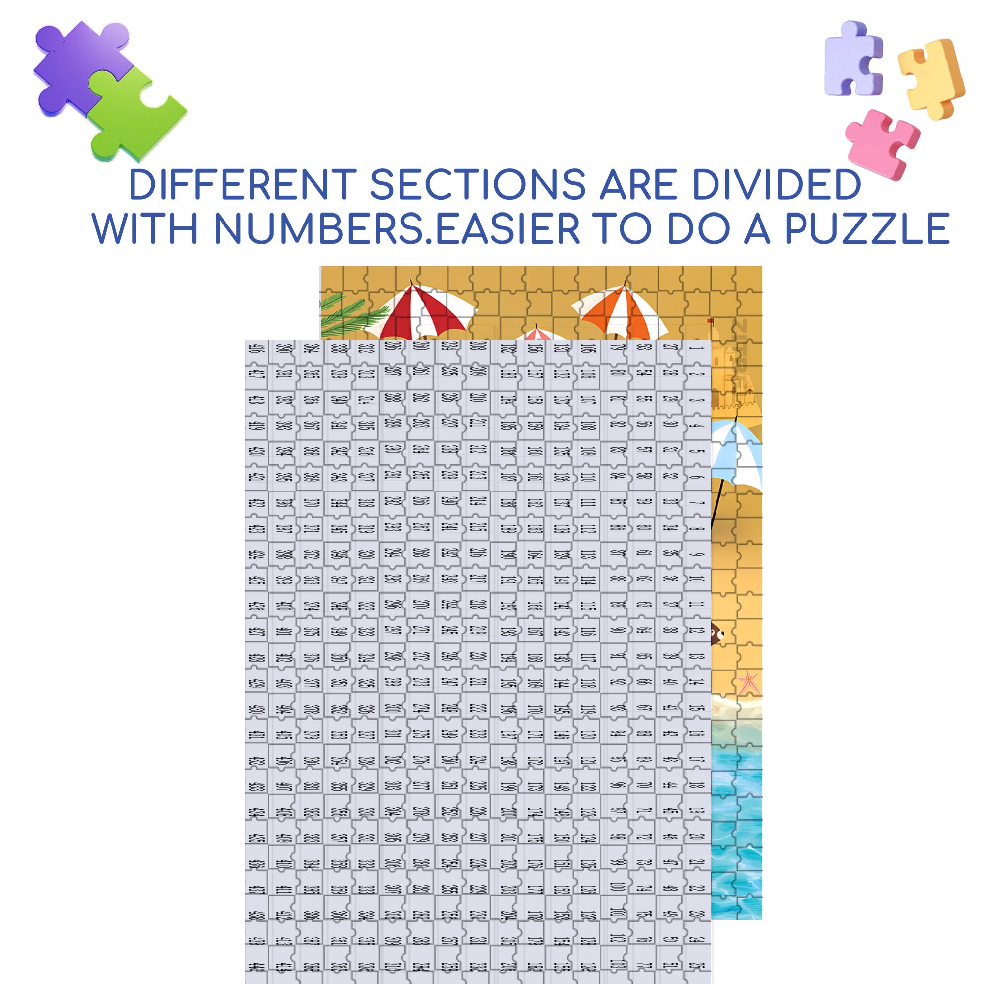 Like Surfing 500pcs/1000pcs Jigsaw Puzzle, Scratch-Resistant, Interactive Family Game & Brain-Boosting DIY Decor, Perfect for Halloween, Christmas & New Year Gifts, Family Puzzle Game
