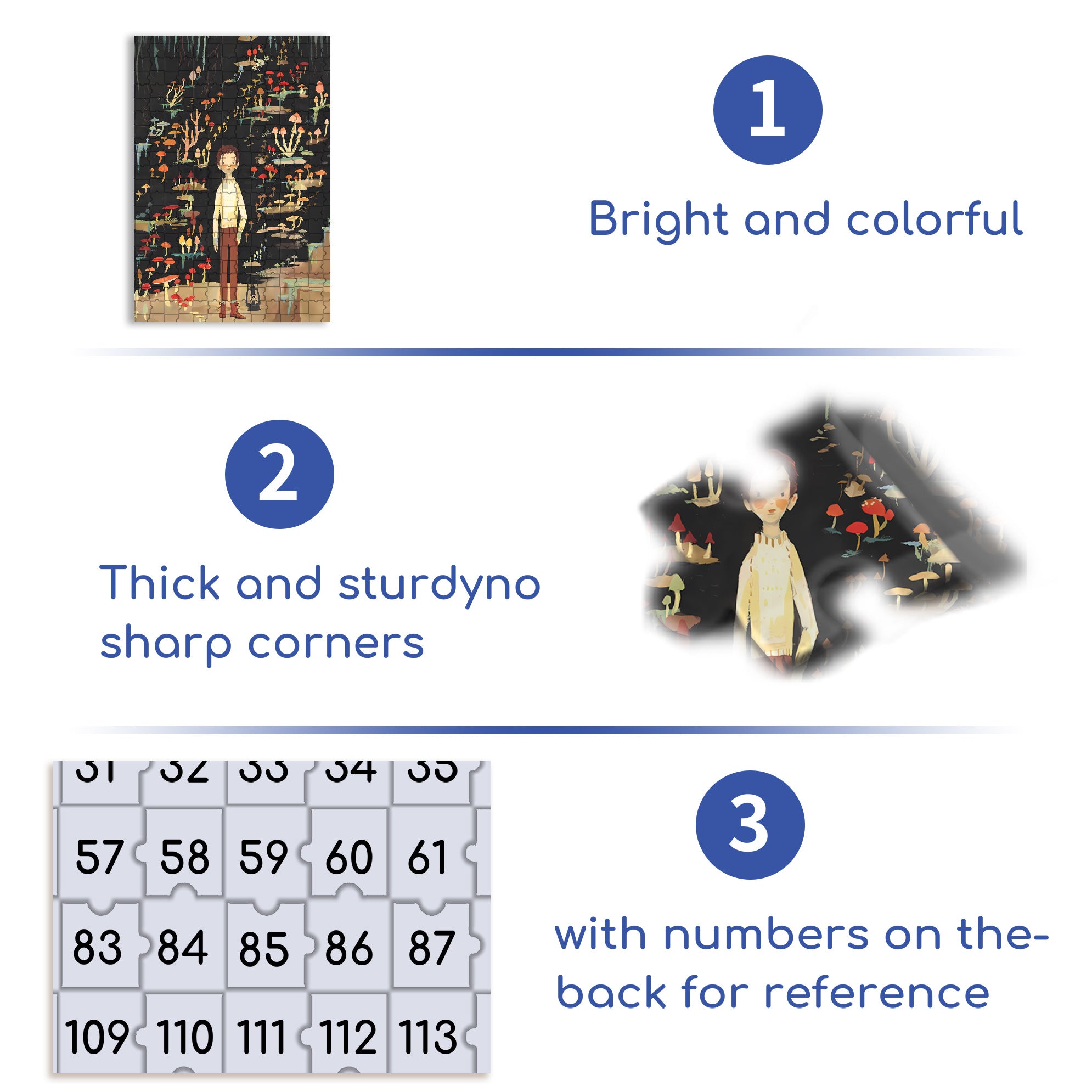 Mushroom Boy 500pcs/1000pcs Jigsaw Puzzle, Scratch-Resistant, Interactive Family Game & Brain-Boosting DIY Decor, Perfect for Halloween, Christmas & New Year Gifts, Family Puzzle Game