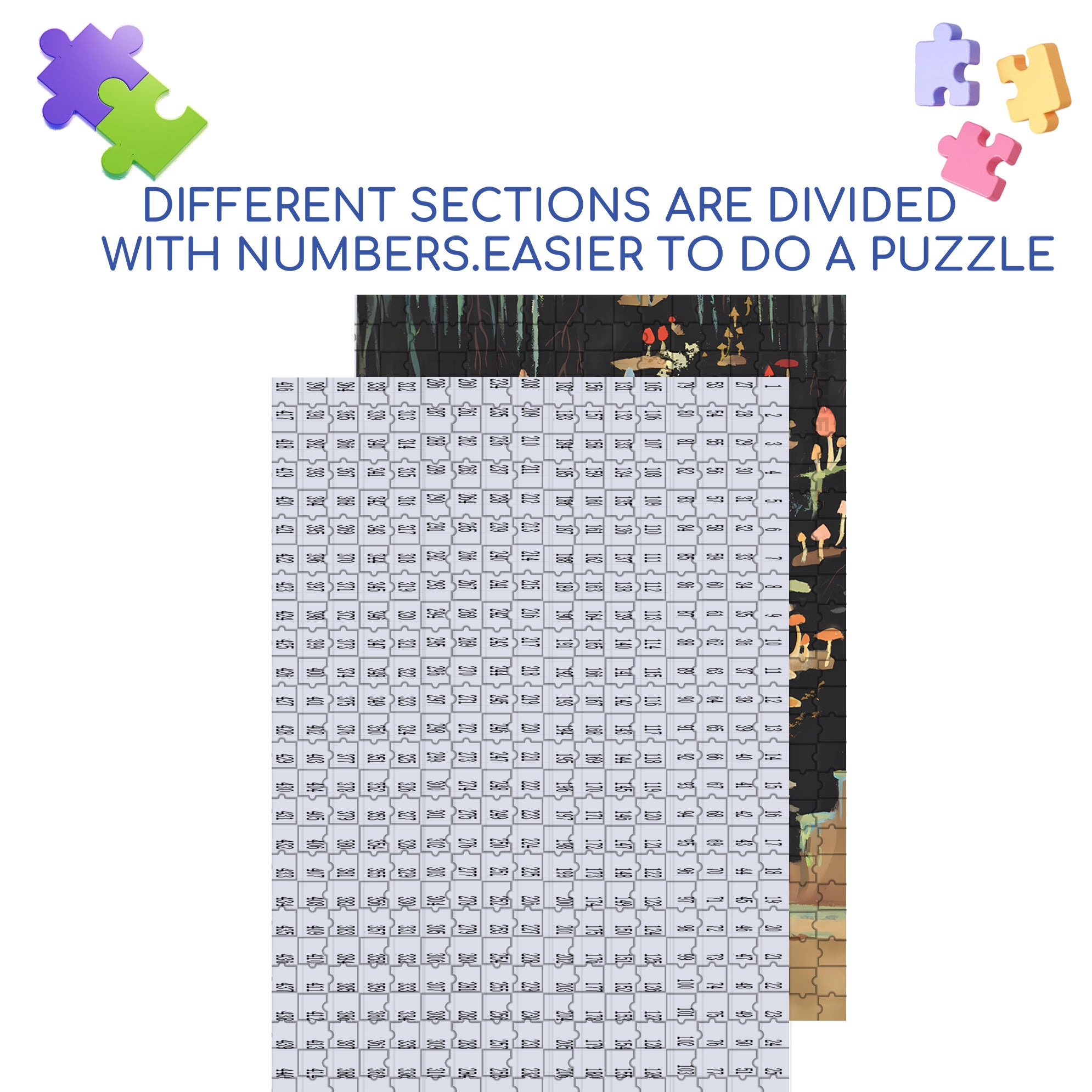 Mushroom Boy 500pcs/1000pcs Jigsaw Puzzle, Scratch-Resistant, Interactive Family Game & Brain-Boosting DIY Decor, Perfect for Halloween, Christmas & New Year Gifts, Family Puzzle Game