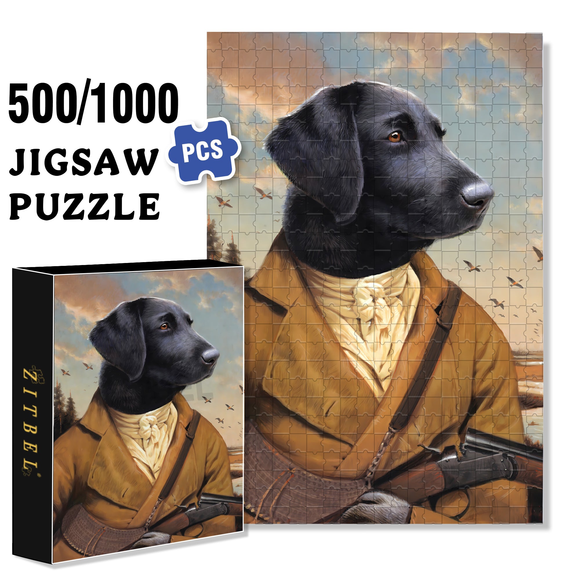 My Name is Ike 500pcs/1000pcs Jigsaw Puzzle, Scratch-Resistant, Interactive Family Game & Brain-Boosting DIY Decor, Perfect for Halloween, Christmas & New Year Gifts, Family Puzzle Game