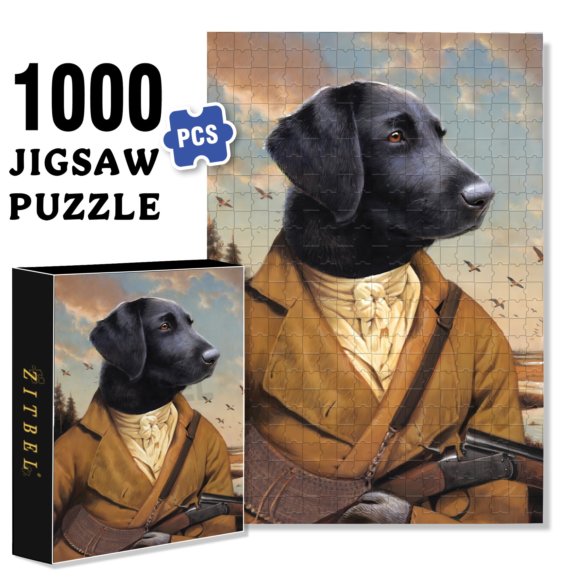 My Name is Ike 500pcs/1000pcs Jigsaw Puzzle, Scratch-Resistant, Interactive Family Game & Brain-Boosting DIY Decor, Perfect for Halloween, Christmas & New Year Gifts, Family Puzzle Game