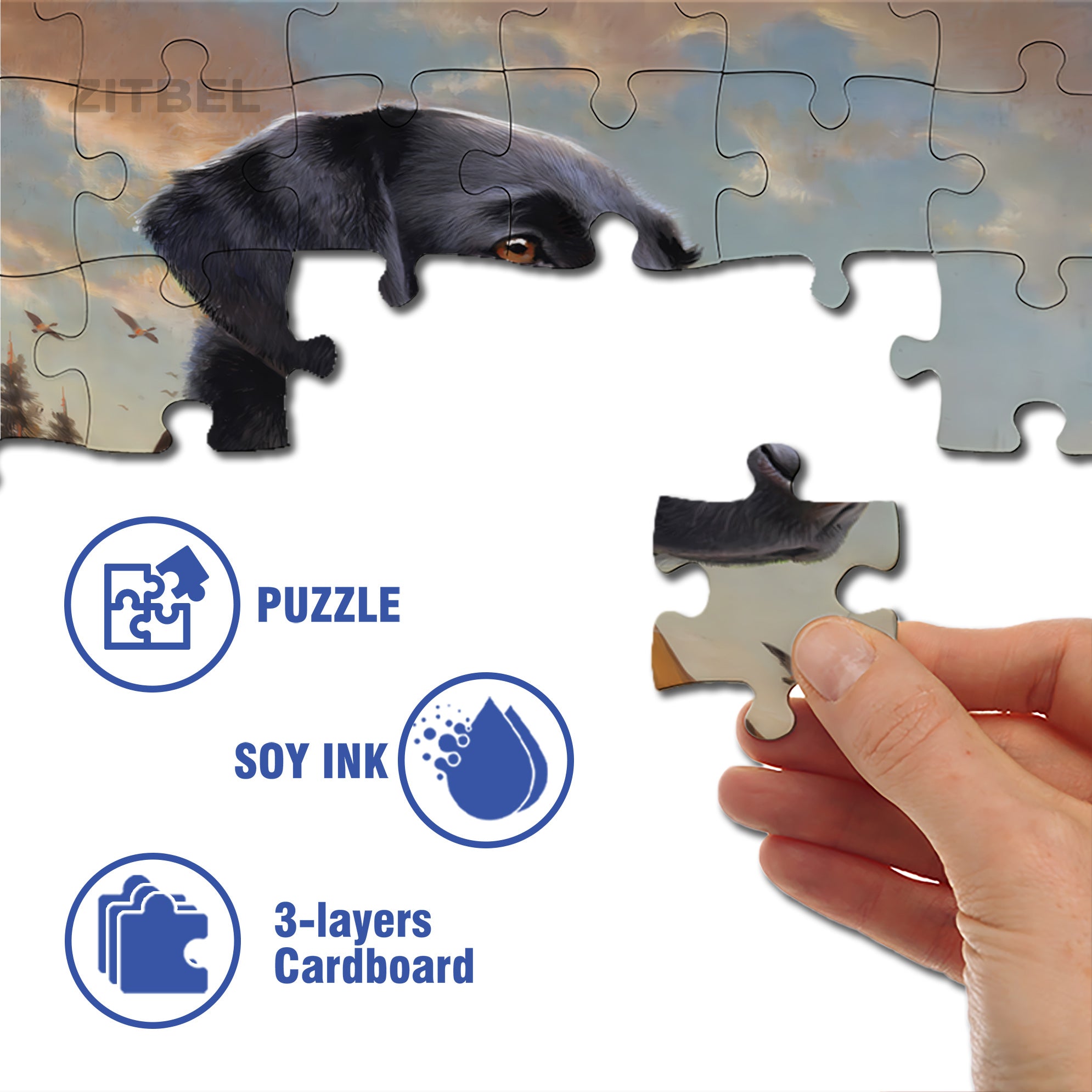 My Name is Ike 500pcs/1000pcs Jigsaw Puzzle, Scratch-Resistant, Interactive Family Game & Brain-Boosting DIY Decor, Perfect for Halloween, Christmas & New Year Gifts, Family Puzzle Game