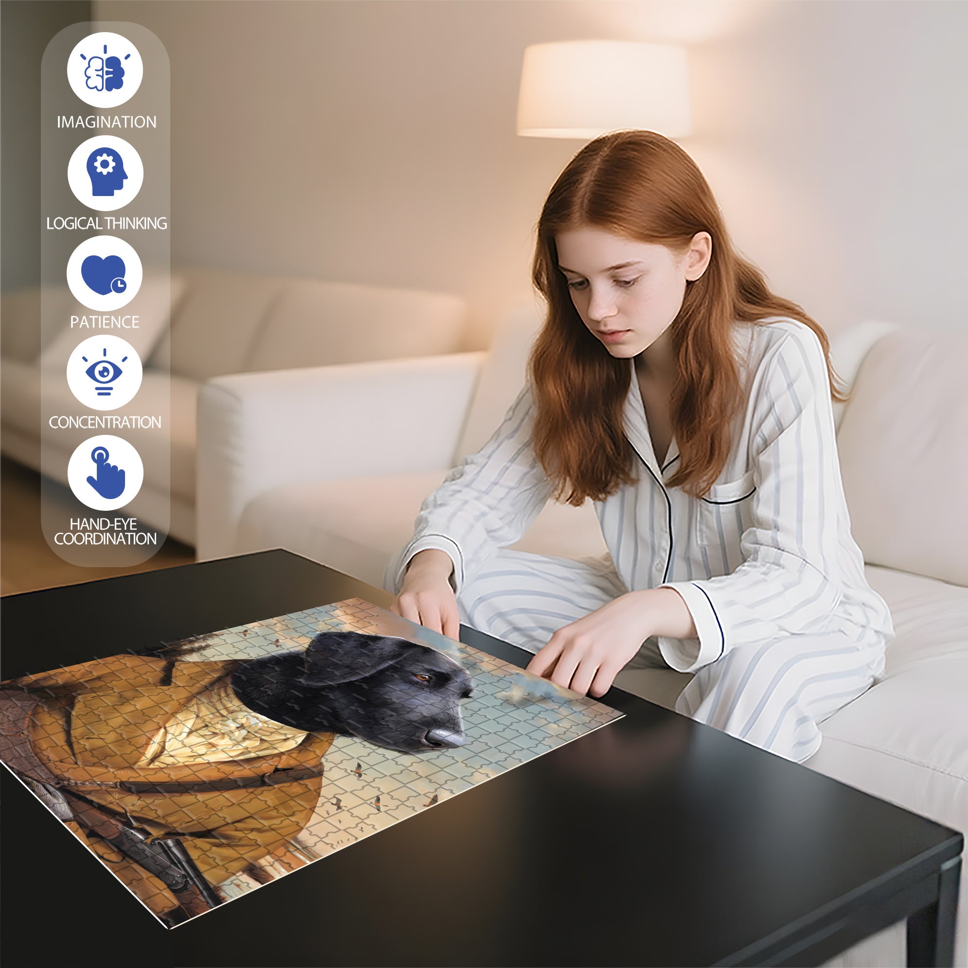 My Name is Ike 500pcs/1000pcs Jigsaw Puzzle, Scratch-Resistant, Interactive Family Game & Brain-Boosting DIY Decor, Perfect for Halloween, Christmas & New Year Gifts, Family Puzzle Game