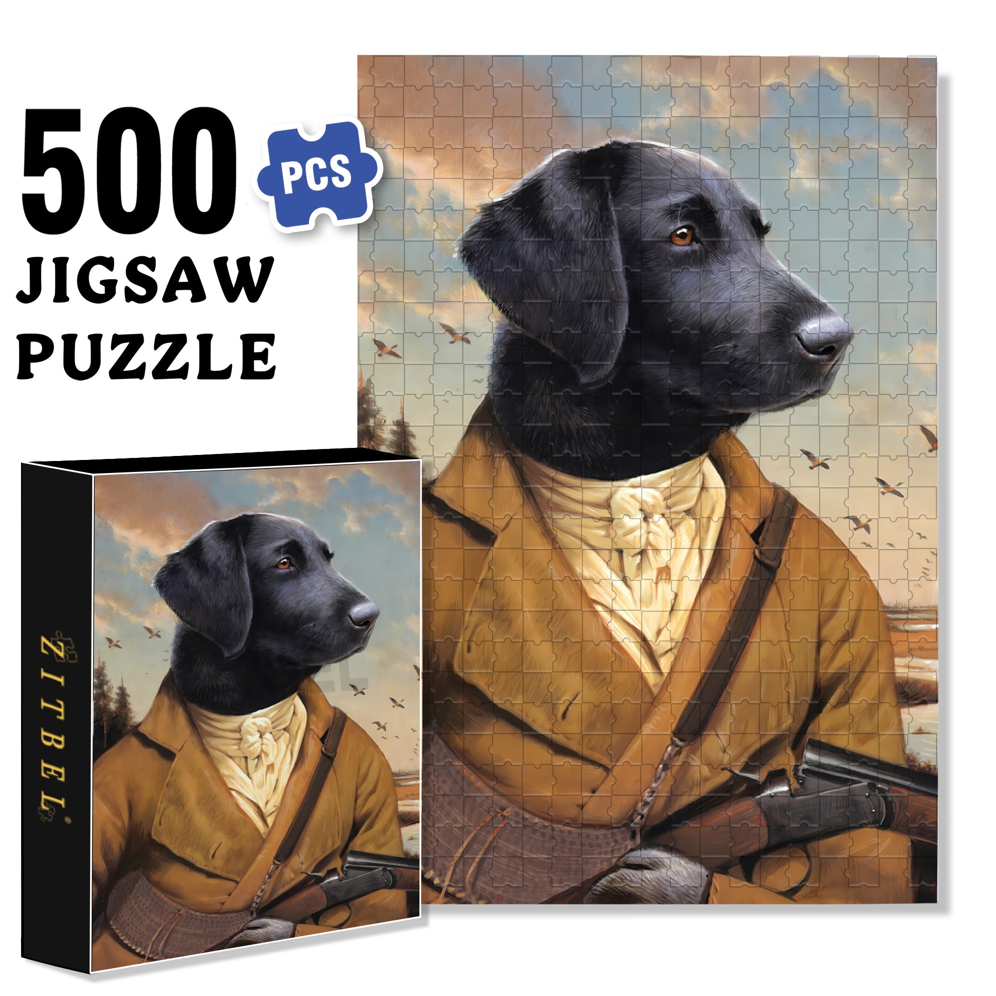 My Name is Ike 500pcs/1000pcs Jigsaw Puzzle, Scratch-Resistant, Interactive Family Game & Brain-Boosting DIY Decor, Perfect for Halloween, Christmas & New Year Gifts, Family Puzzle Game