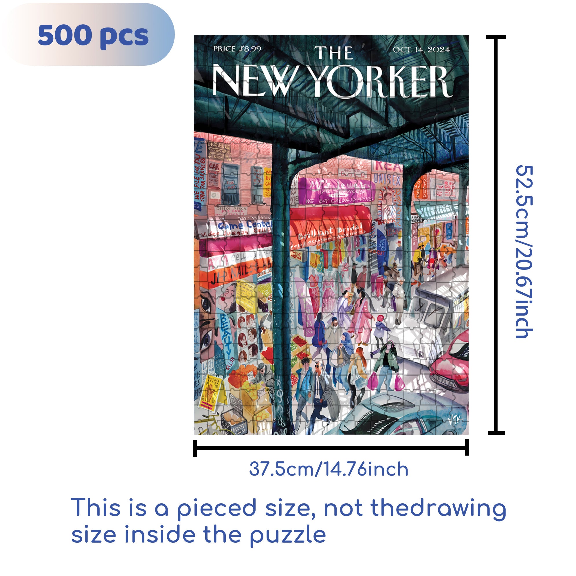 New Heights 500pcs/1000pcs Jigsaw Puzzle, Scratch-Resistant, Interactive Family Game & Brain-Boosting DIY Decor, Perfect for Halloween, Christmas & New Year Gifts, Family Puzzle Game