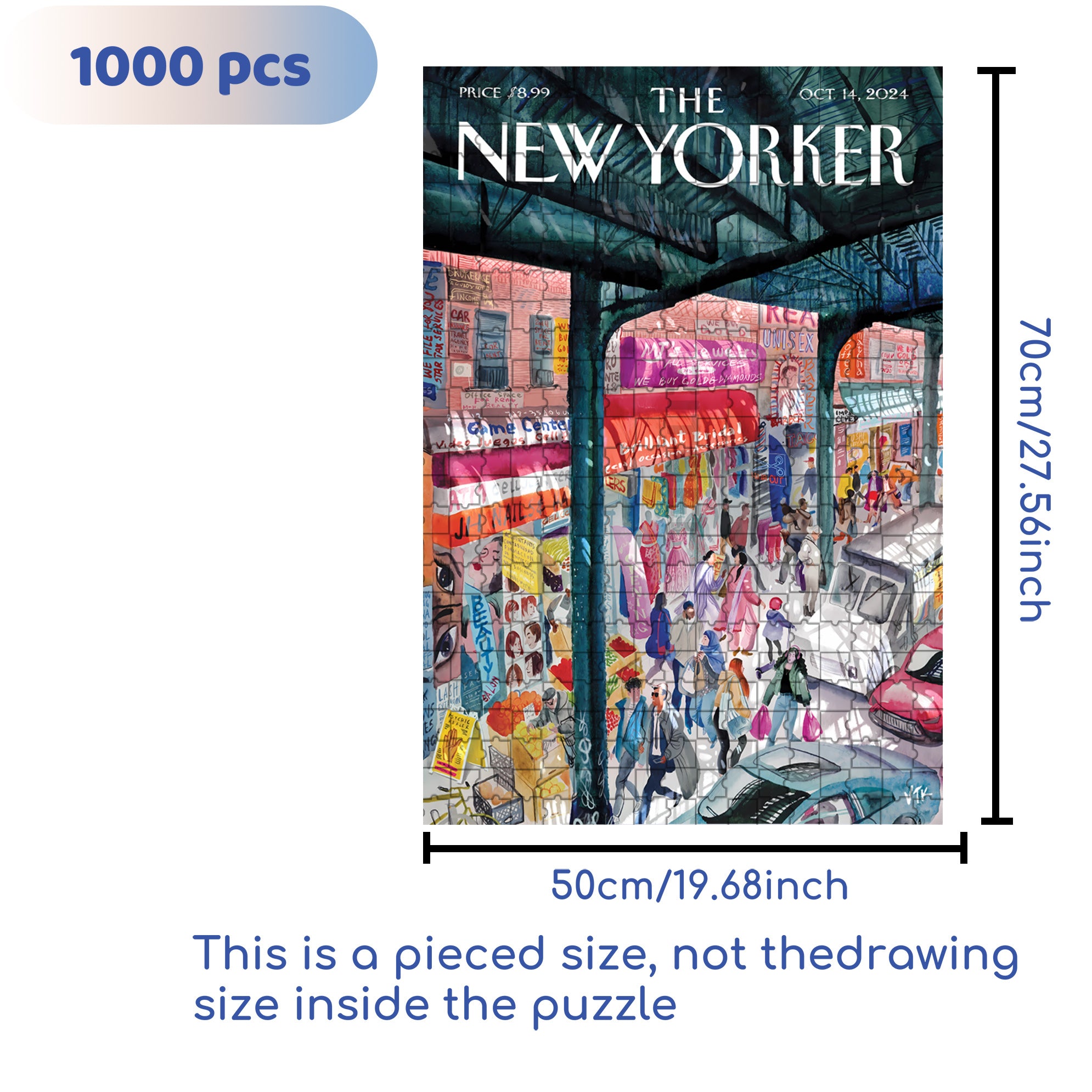 New Heights 500pcs/1000pcs Jigsaw Puzzle, Scratch-Resistant, Interactive Family Game & Brain-Boosting DIY Decor, Perfect for Halloween, Christmas & New Year Gifts, Family Puzzle Game