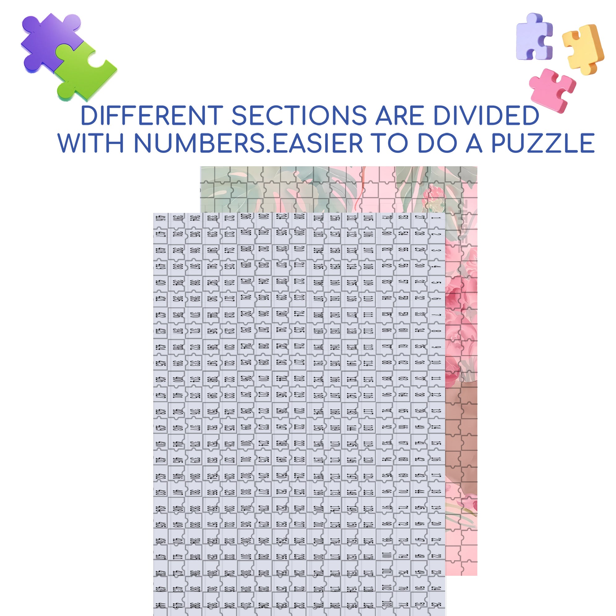 Pink Tone 500pcs/1000pcs Jigsaw Puzzle, Scratch-Resistant, Interactive Family Game & Brain-Boosting DIY Decor, Perfect for Halloween, Christmas & New Year Gifts, Family Puzzle Game