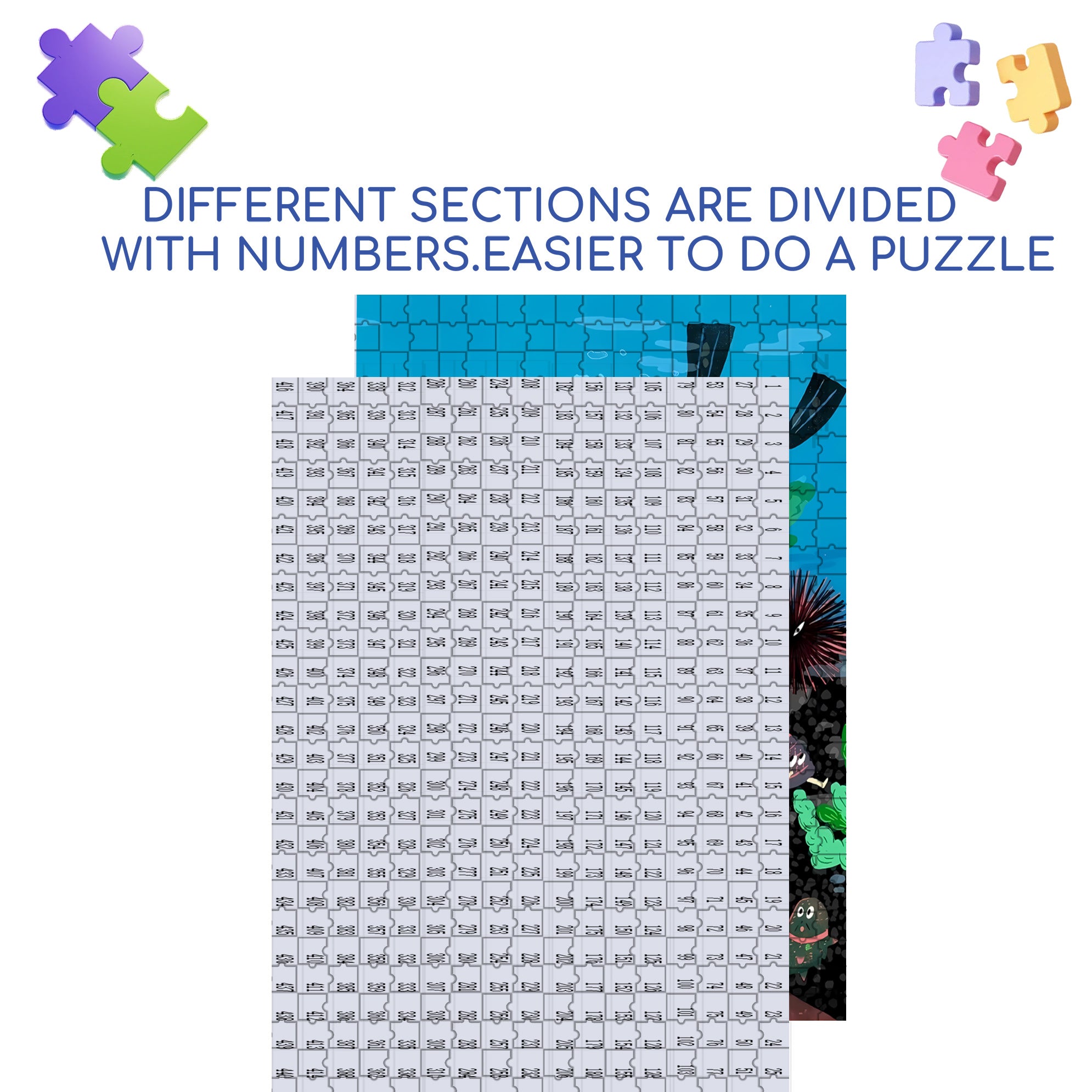 Sea ??Urchin 500pcs/1000pcs Jigsaw Puzzle, Scratch-Resistant, Interactive Family Game & Brain-Boosting DIY Decor, Perfect for Halloween, Christmas & New Year Gifts, Family Puzzle Game