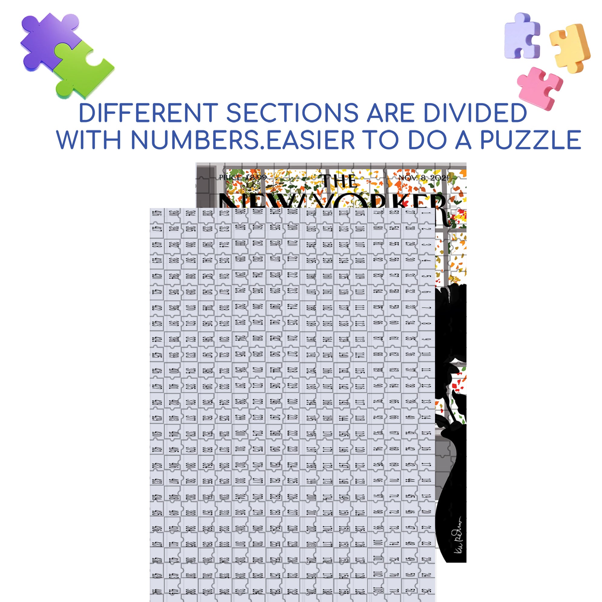 Season's Turn 500pcs/1000pcs Jigsaw Puzzle, Scratch-Resistant, Interactive Family Game & Brain-Boosting DIY Decor, Perfect for Halloween, Christmas & New Year Gifts, Family Puzzle Game
