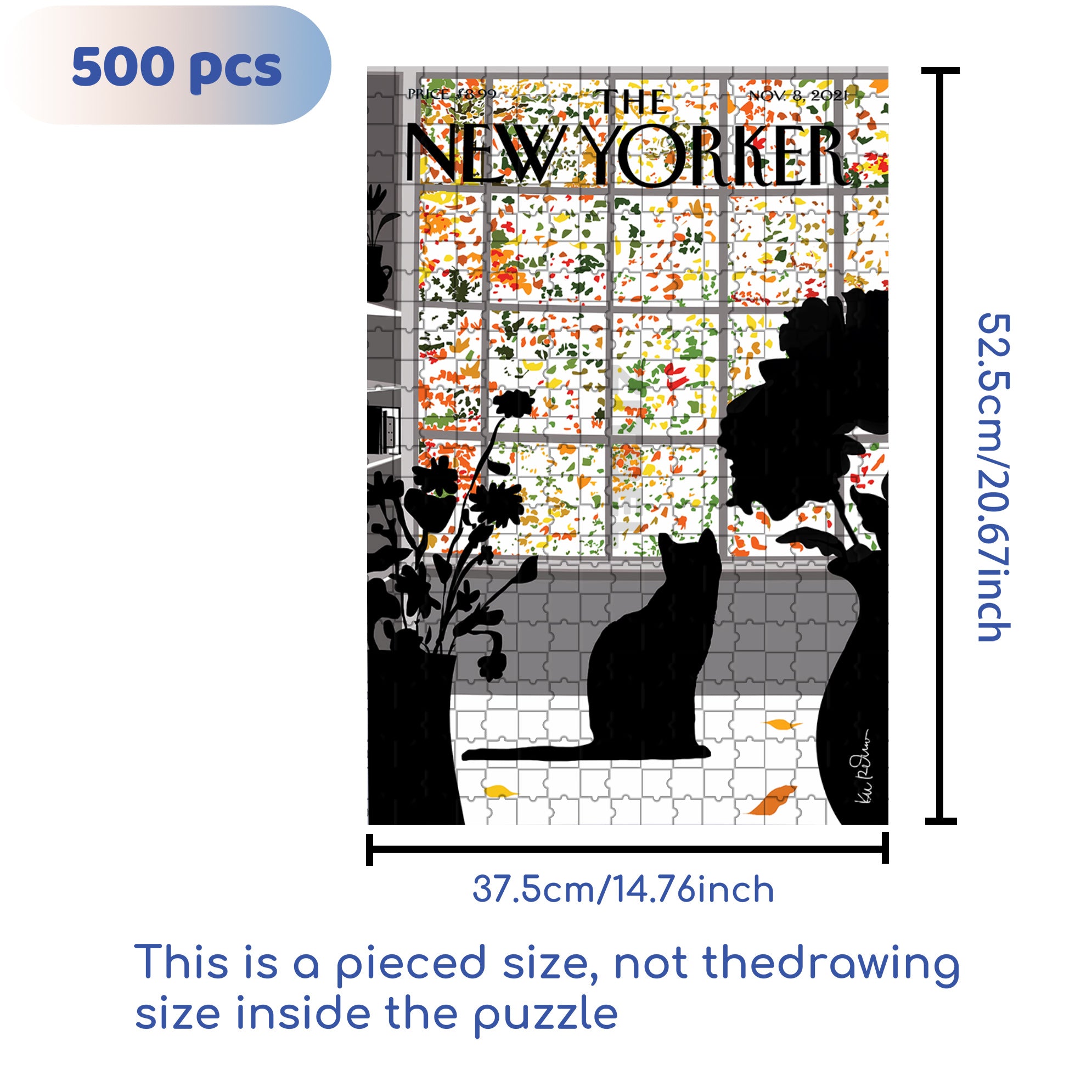 Season's Turn 500pcs/1000pcs Jigsaw Puzzle, Scratch-Resistant, Interactive Family Game & Brain-Boosting DIY Decor, Perfect for Halloween, Christmas & New Year Gifts, Family Puzzle Game