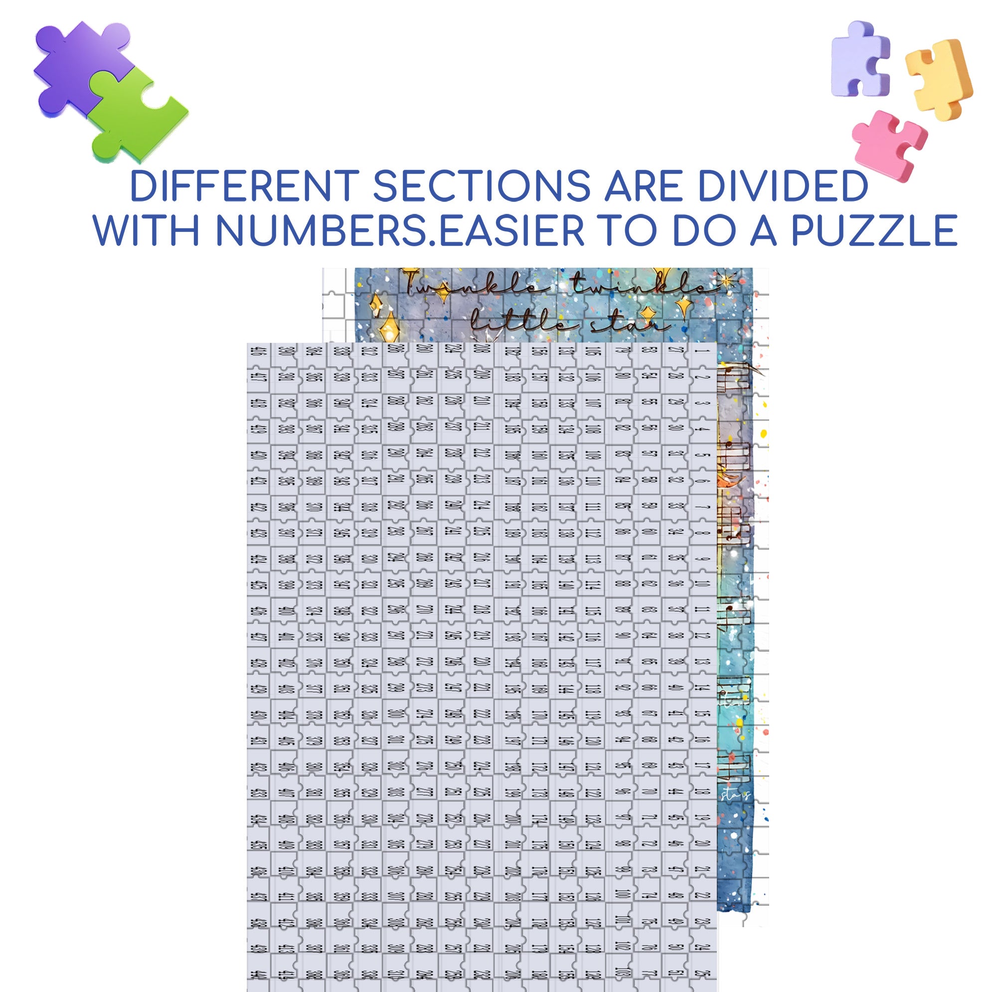 Sheet Music 500pcs/1000pcs Jigsaw Puzzle, Scratch-Resistant, Interactive Family Game & Brain-Boosting DIY Decor, Perfect for Halloween, Christmas & New Year Gifts, Family Puzzle Game