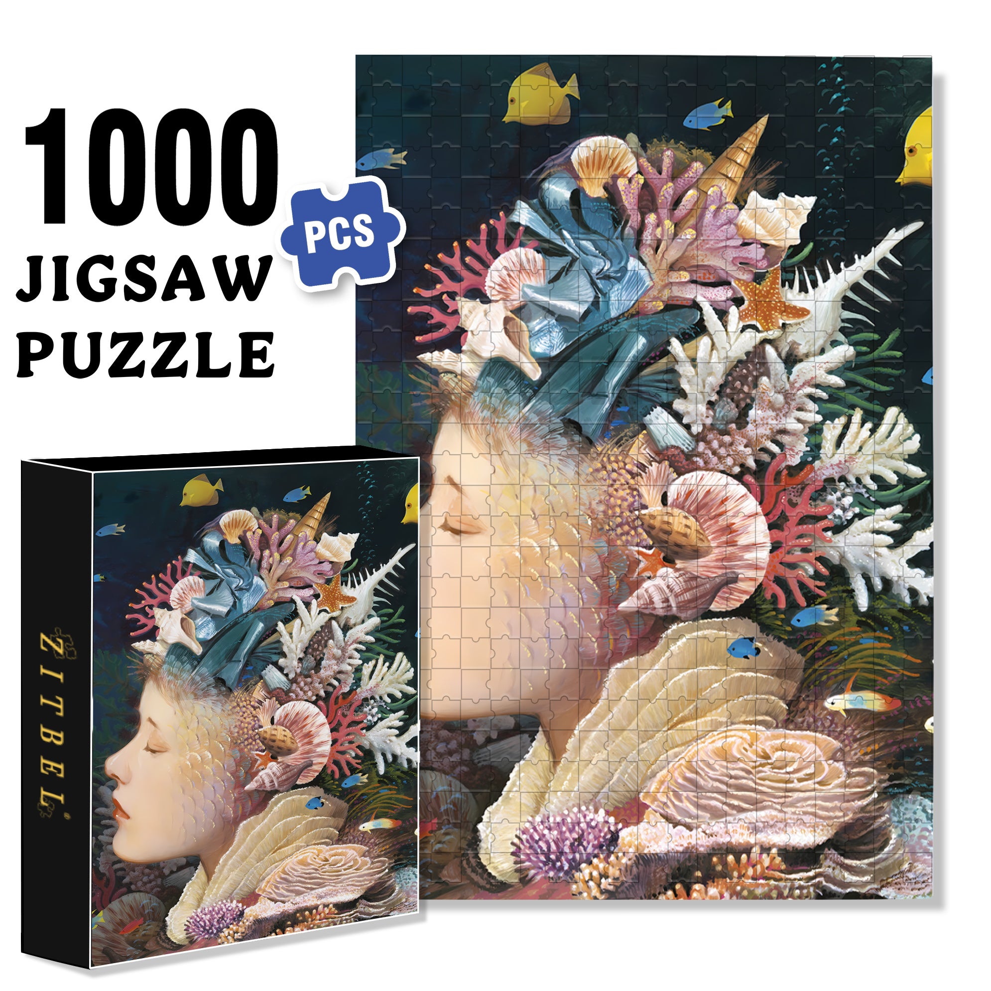Shelly 500pcs/1000pcs Jigsaw Puzzle, Scratch-Resistant, Interactive Family Game & Brain-Boosting DIY Decor, Perfect for Halloween, Christmas & New Year Gifts, Family Puzzle Game