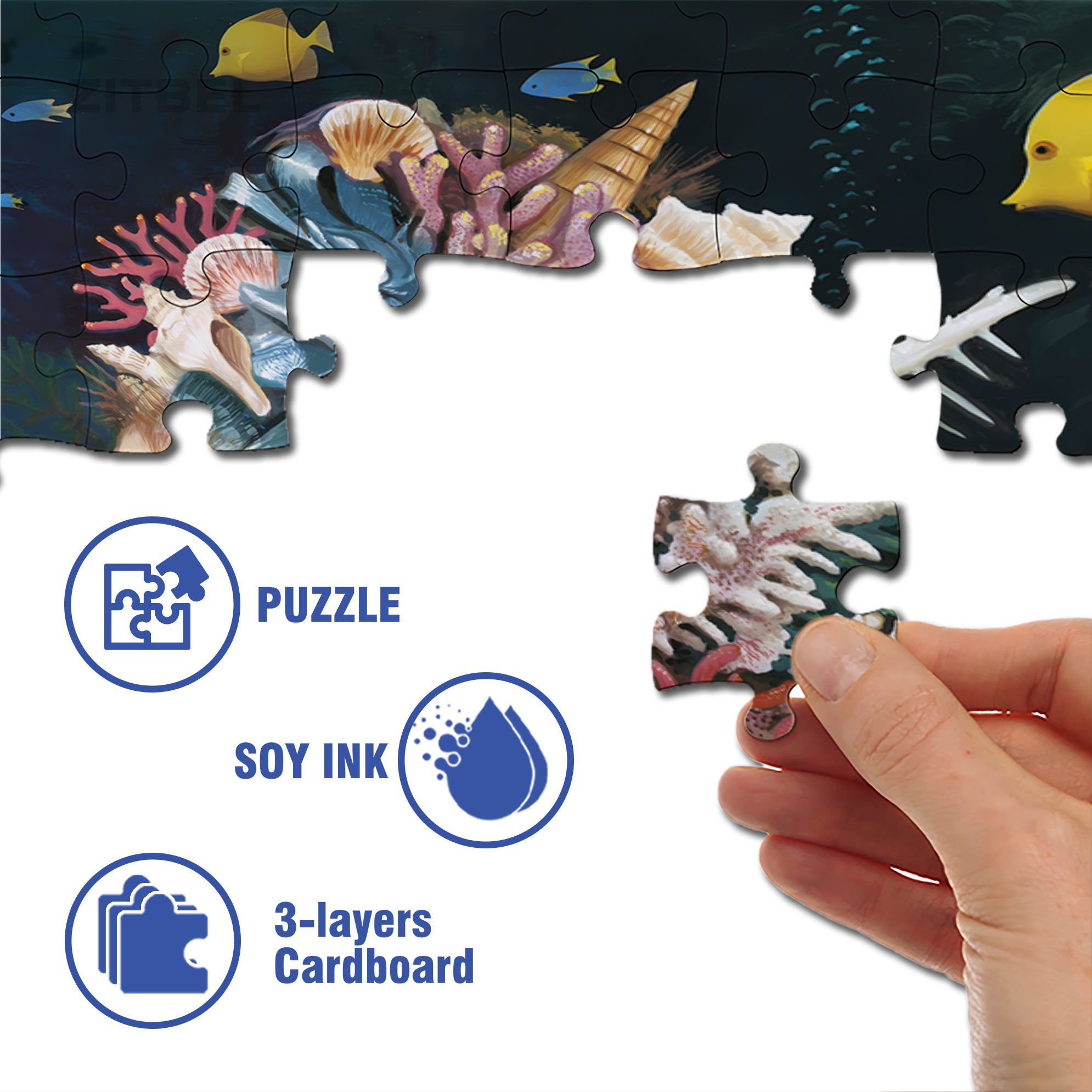 Shelly 500pcs/1000pcs Jigsaw Puzzle, Scratch-Resistant, Interactive Family Game & Brain-Boosting DIY Decor, Perfect for Halloween, Christmas & New Year Gifts, Family Puzzle Game
