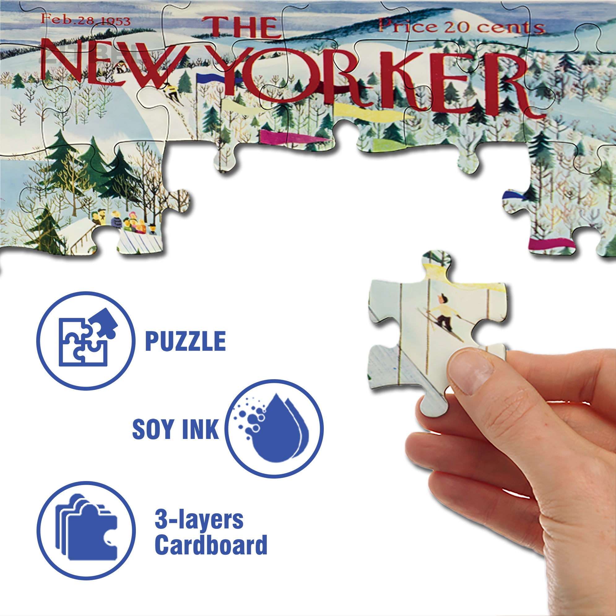Sledding and Skiing 500pcs/1000pcs Jigsaw Puzzle, Scratch-Resistant, Interactive Family Game & Brain-Boosting DIY Decor, Perfect for Halloween, Christmas & New Year Gifts, Family Puzzle Game