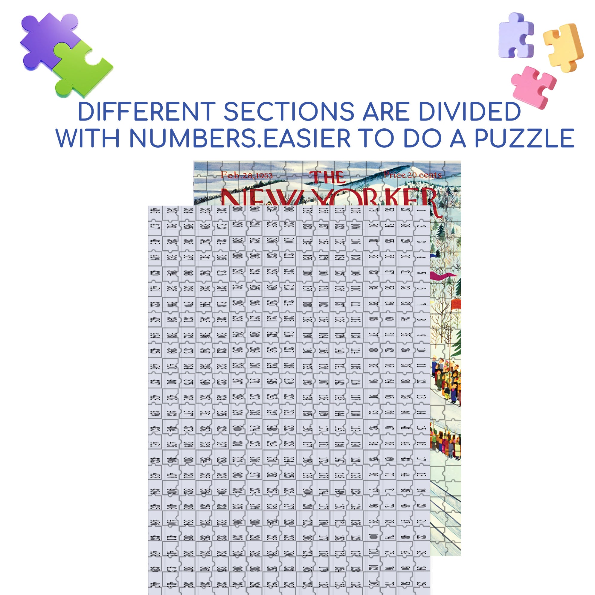 Sledding and Skiing 500pcs/1000pcs Jigsaw Puzzle, Scratch-Resistant, Interactive Family Game & Brain-Boosting DIY Decor, Perfect for Halloween, Christmas & New Year Gifts, Family Puzzle Game