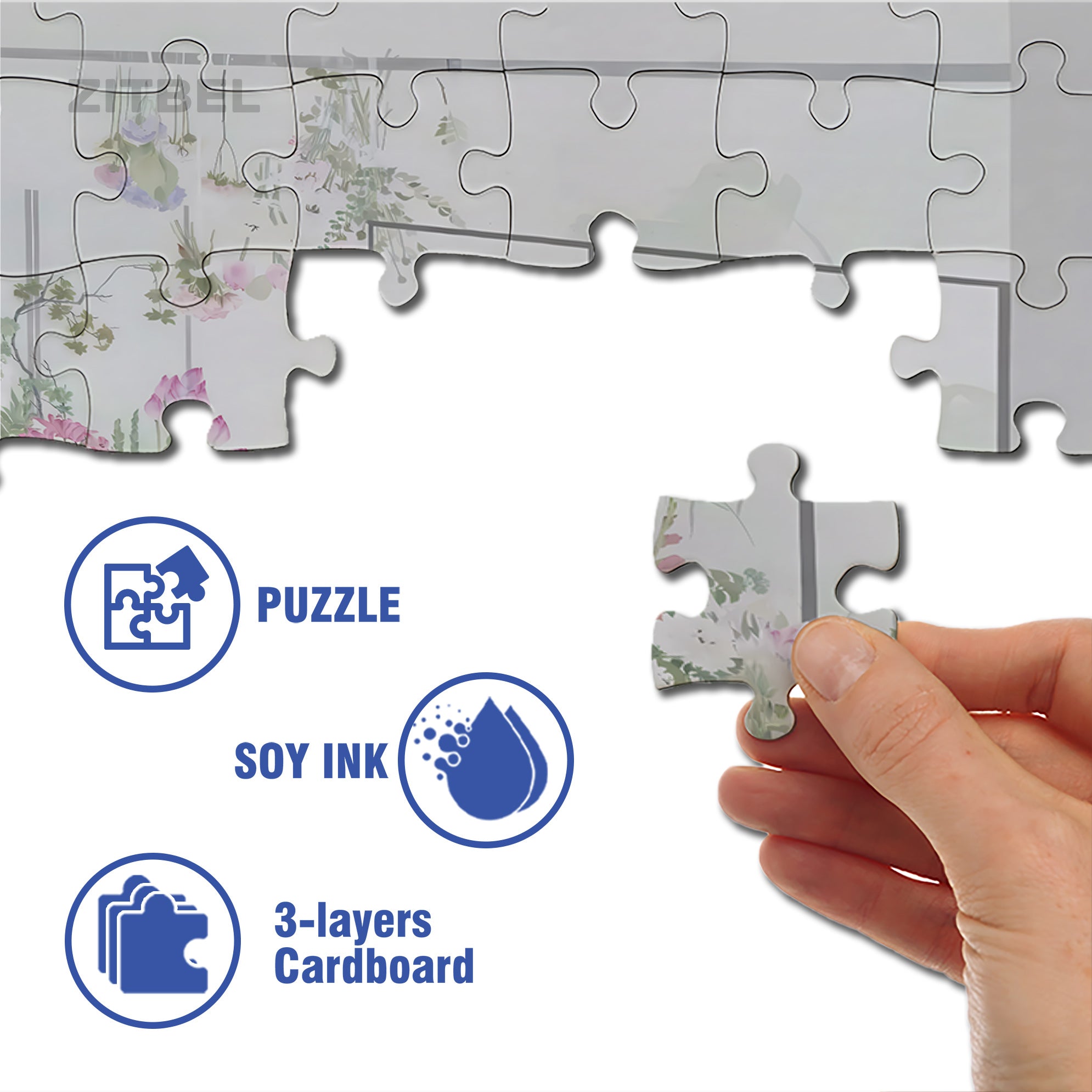 Summer Floral Fragrance 500pcs/1000pcs Jigsaw Puzzle, Scratch-Resistant, Interactive Family Game & Brain-Boosting DIY Decor, Perfect for Halloween, Christmas & New Year Gifts, Family Puzzle Game