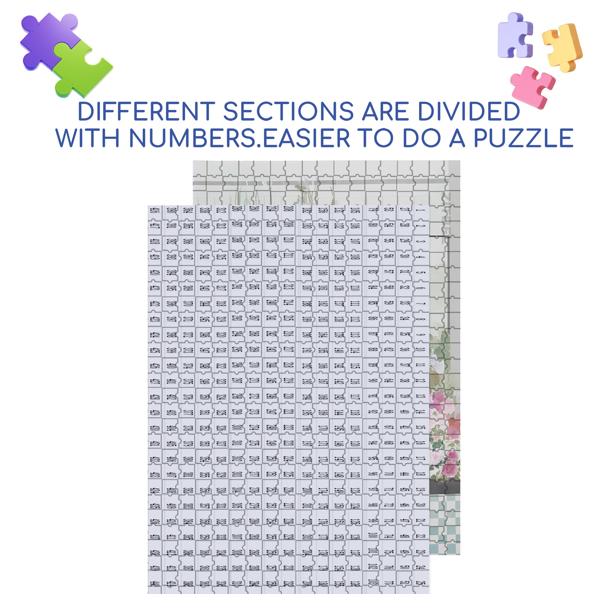 Summer Floral Fragrance 500pcs/1000pcs Jigsaw Puzzle, Scratch-Resistant, Interactive Family Game & Brain-Boosting DIY Decor, Perfect for Halloween, Christmas & New Year Gifts, Family Puzzle Game